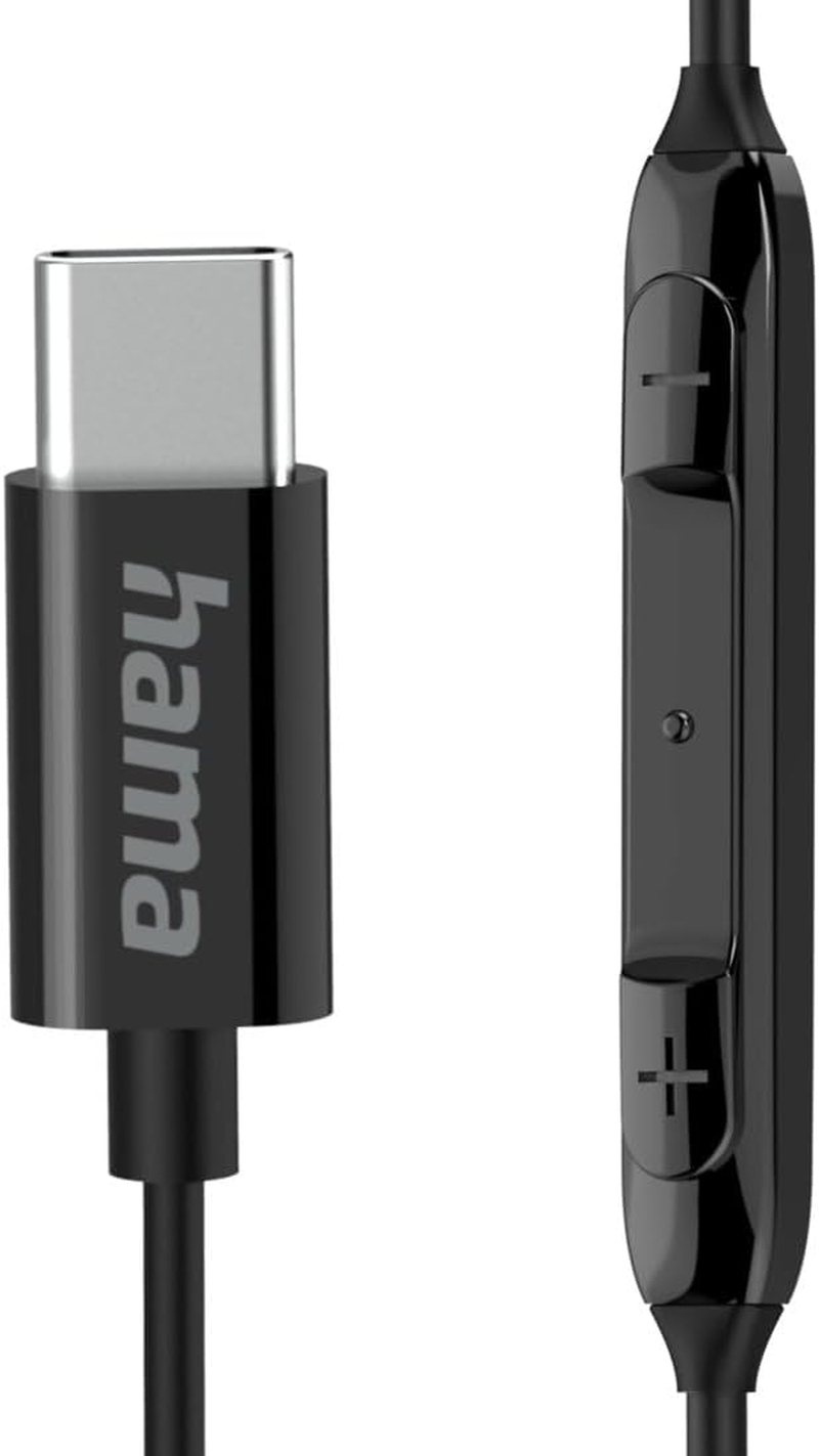 Hama, Curly Headphones, In-Ear, Microphone, Cable Kink Protection, USB-C, Black image number 6