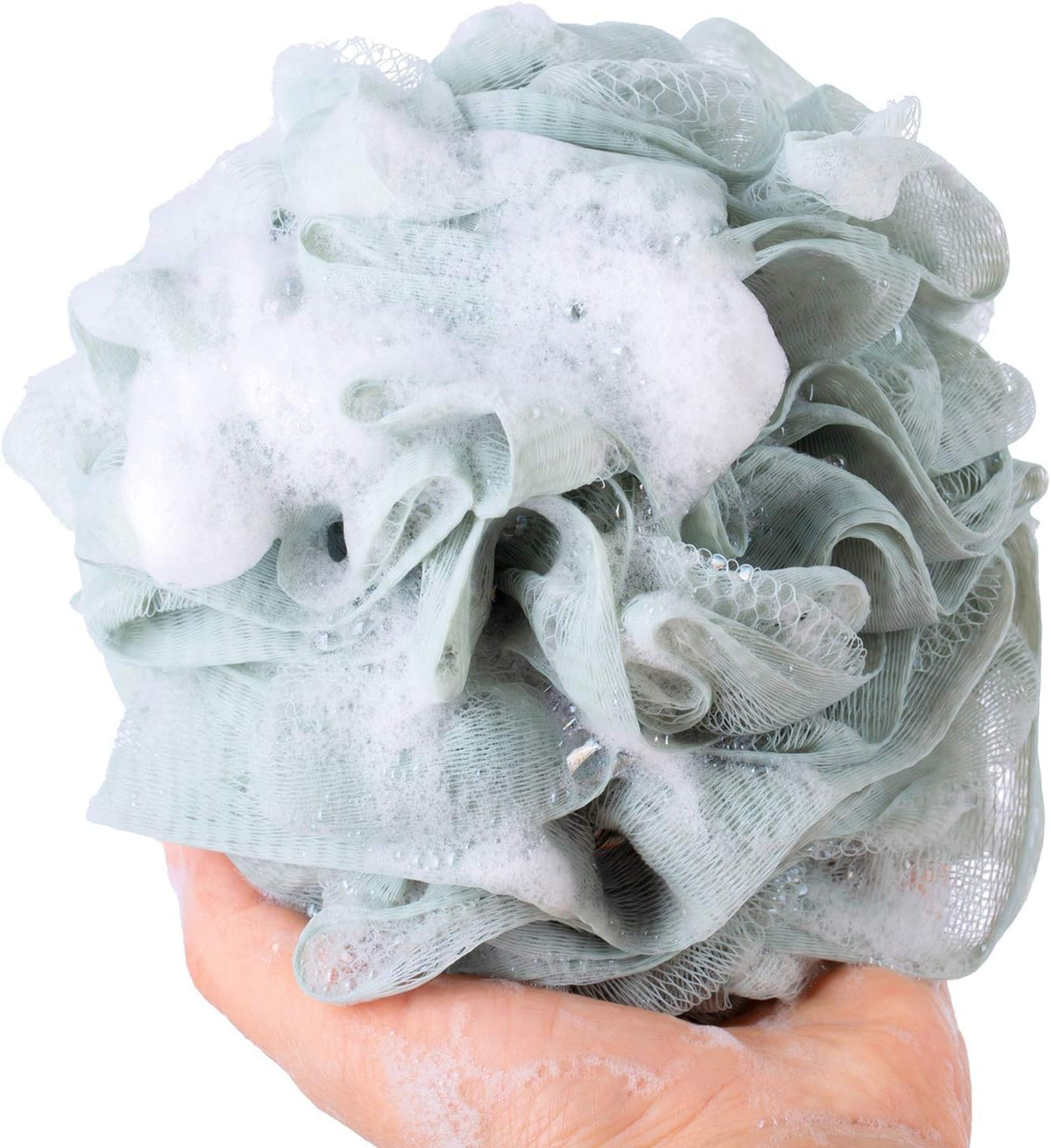 Bath Sponges, Shower PE Material for Body Exfoliation (Green, One Size)