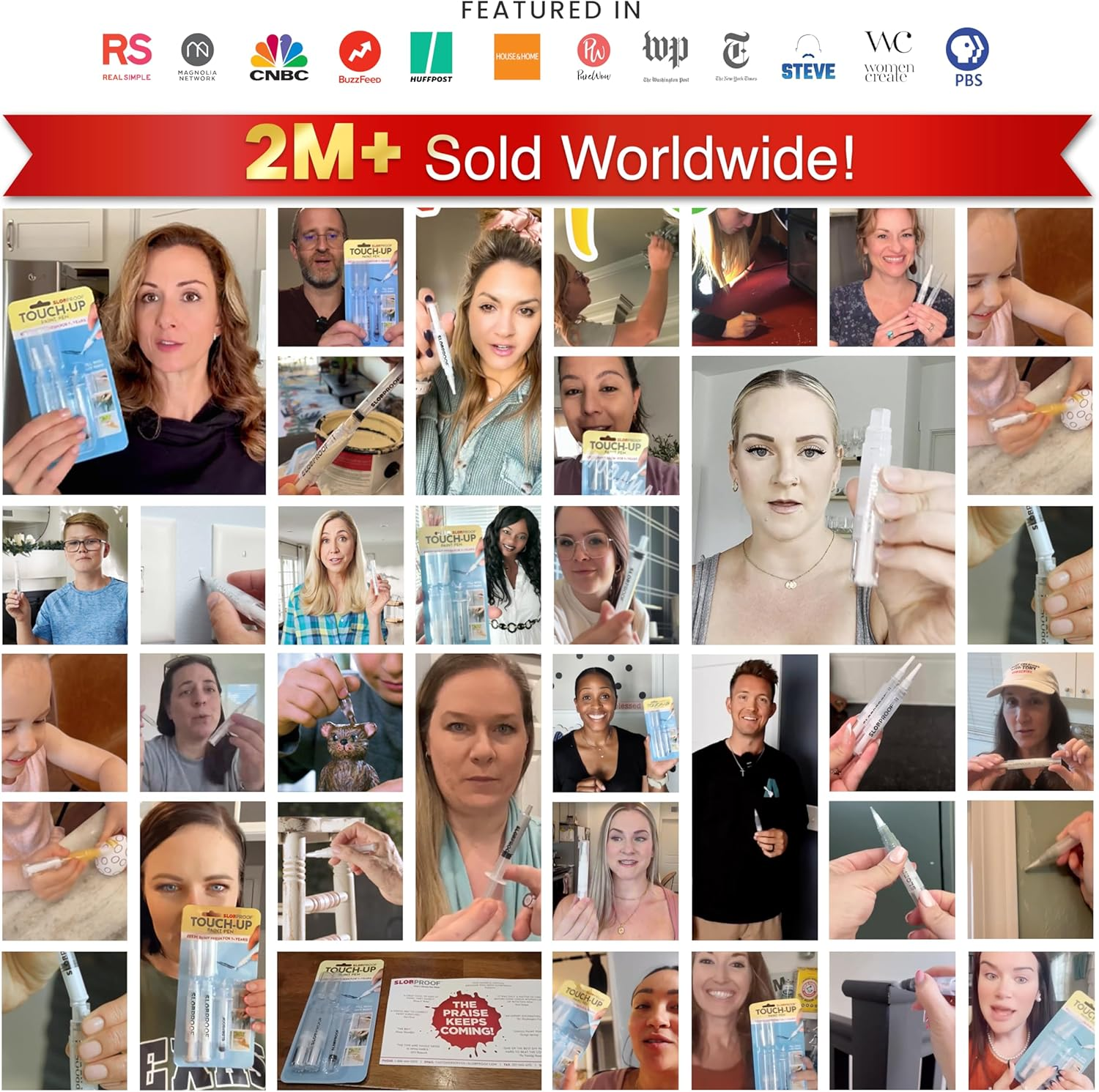 Slobproof Refillable Touch-Up Paint Pen, Mess-Free, Reusable Wall Paint Repair Tool, Precise Application, DIY Home Improvement, Furniture, Arts and Crafts, Patented Design, Easy Storage, Pack of 2 image number 4