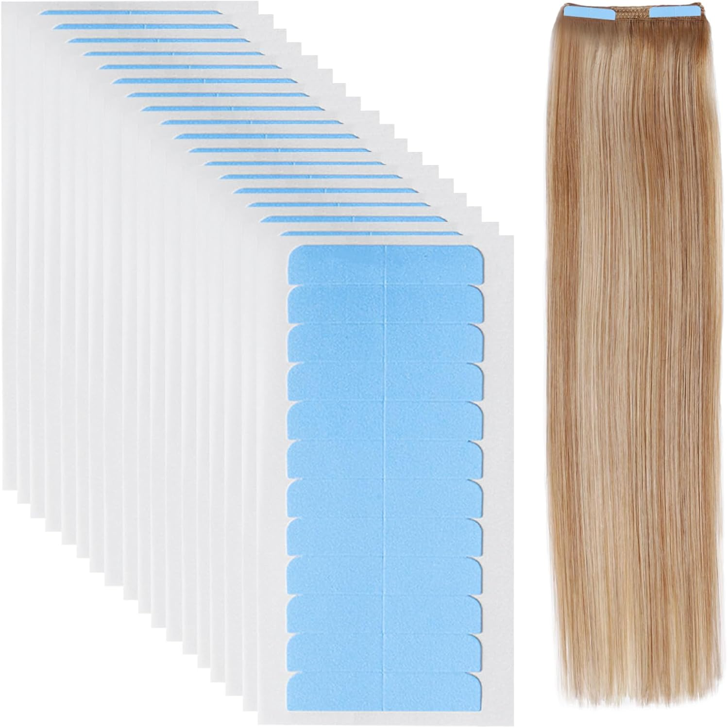 240 Pieces Hair Extension Tape, Tape in Hair Extensions, Tape in Extensions, Double Sided Adhesive Wig Tape Replacement Tape for Hair Extensions, Professional Strong No-Residue (4Cm X 0.8Cm)