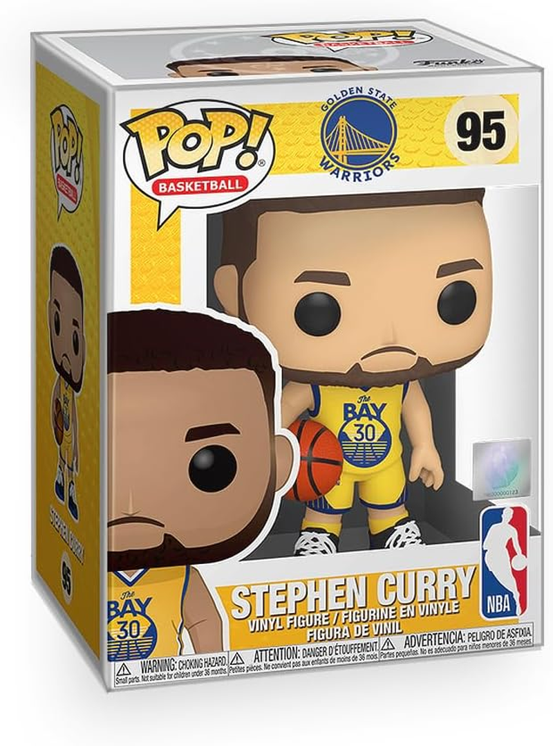 Pop Sports: Stephen Curry Golden State Warriors the Bay NBA Basketball Vinyl Figure Bundle with Compatible Funko Box Protector, EC51015