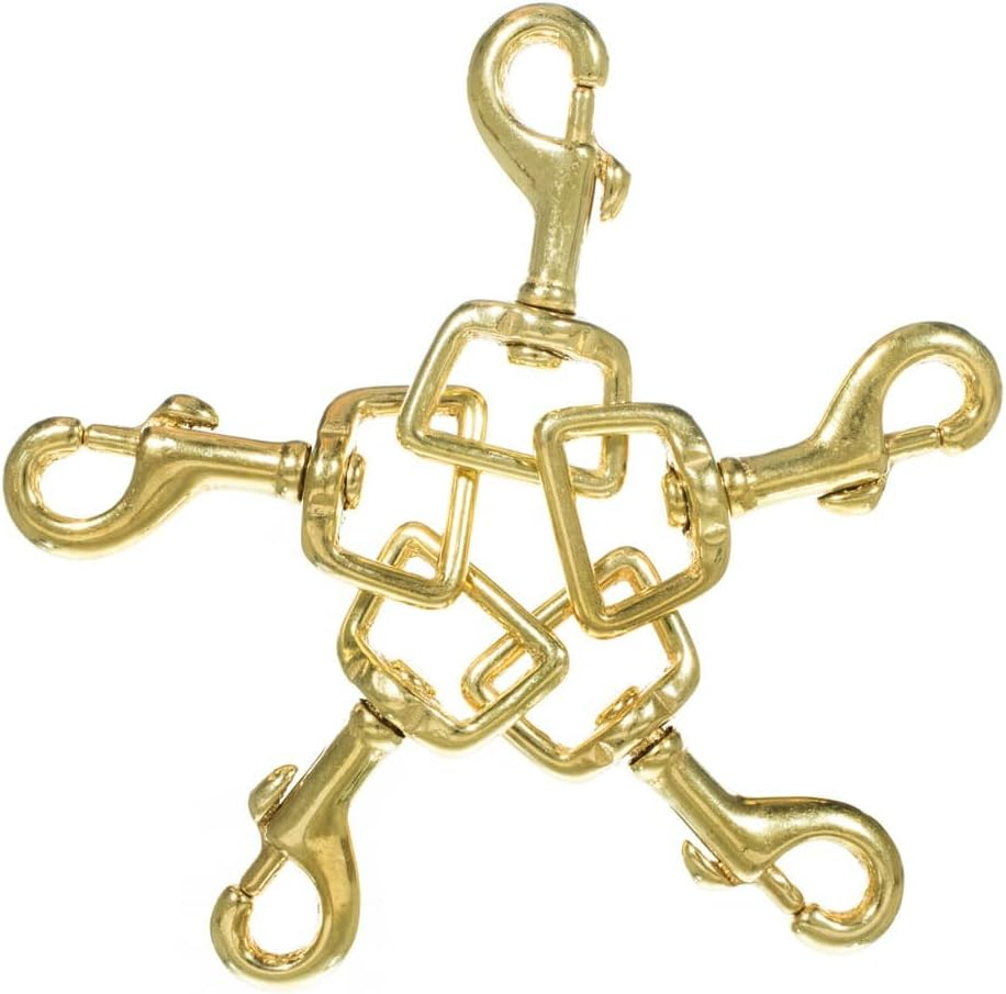 Craft County Brass Trigger Clip Swivel Snap Hooks - Sizes of 1/4, 3/8, 1/2, and 3/4 Inches - Packs of 2 - Great for Leathercrafts, Dog Leads, and Purses image number 4