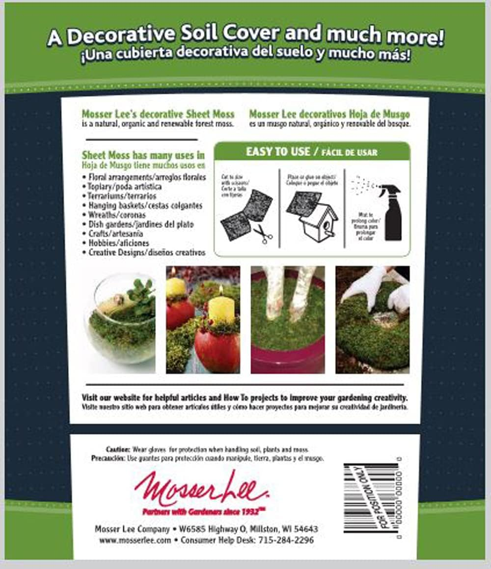 Mosser Lee ML0460 Natural Green Sheet Moss, 325 Sq. In. image number 5