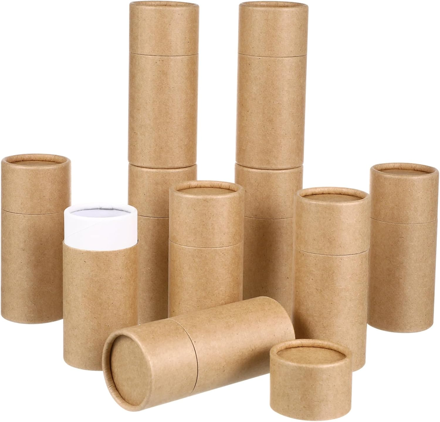 PLAFOPE 20Pcs Green Paper Cylinder Boxes for Essential Oil Bottles 30Ml Kraft Storage Canisters Packaging Paper Tubes for Tea and Incense Packing in Australia