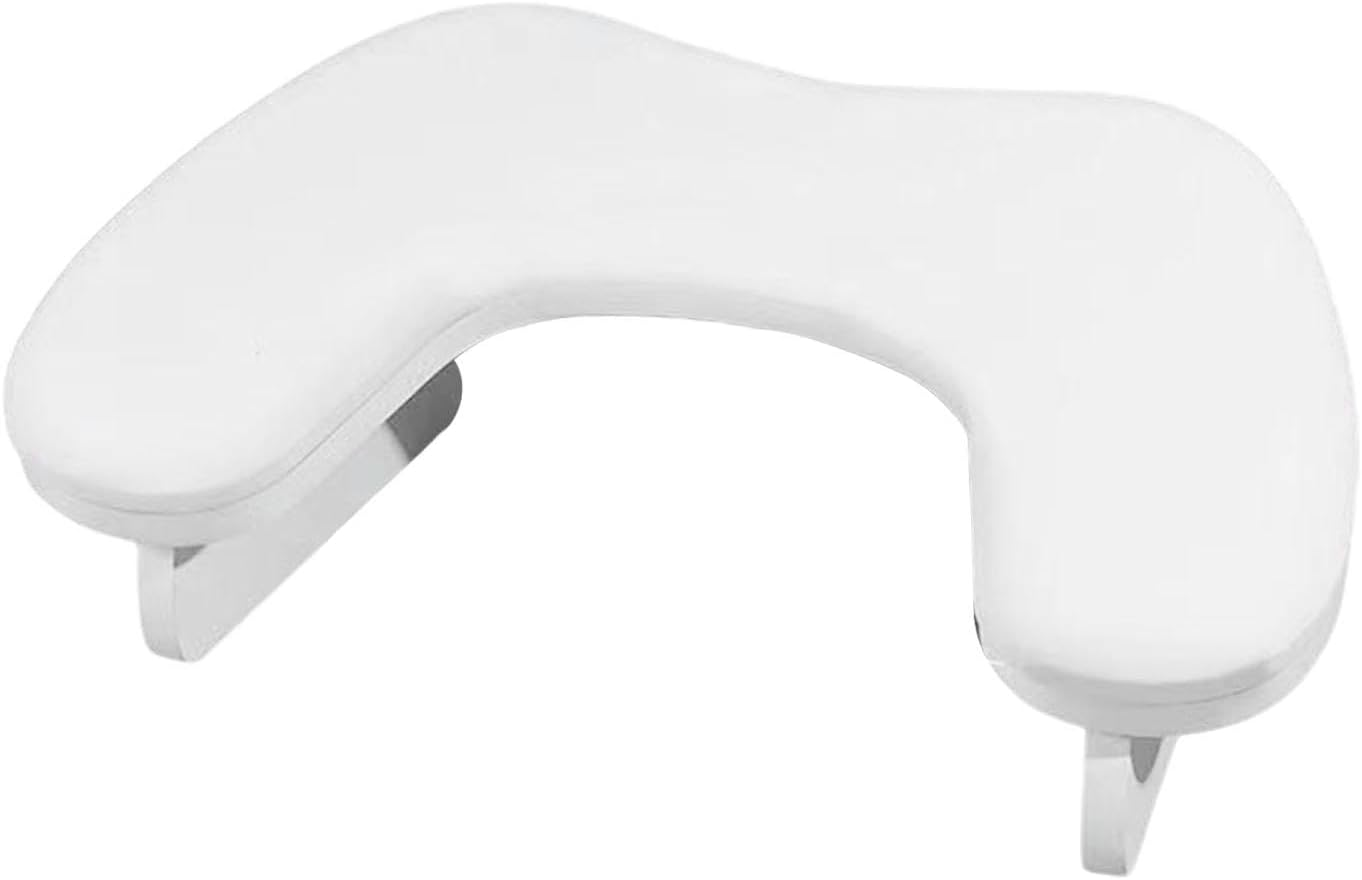 Nail Arm Rest Pillow, Armrest, Practical PU Leather U Shaped Stand Mat Holder for Home Manicure Nail Art Salon Women, White