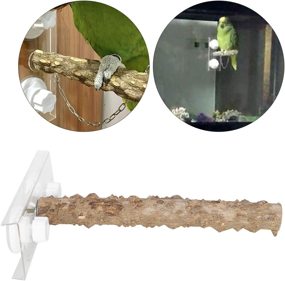 Bird Shower Perch, Pet Standing Rod, Non-Slip Birds for Parrots, Wood Bird Perches for Parrot, Wooden Bird Parrot Stand Branches Parakeet Cage Perch Accessories image number 3