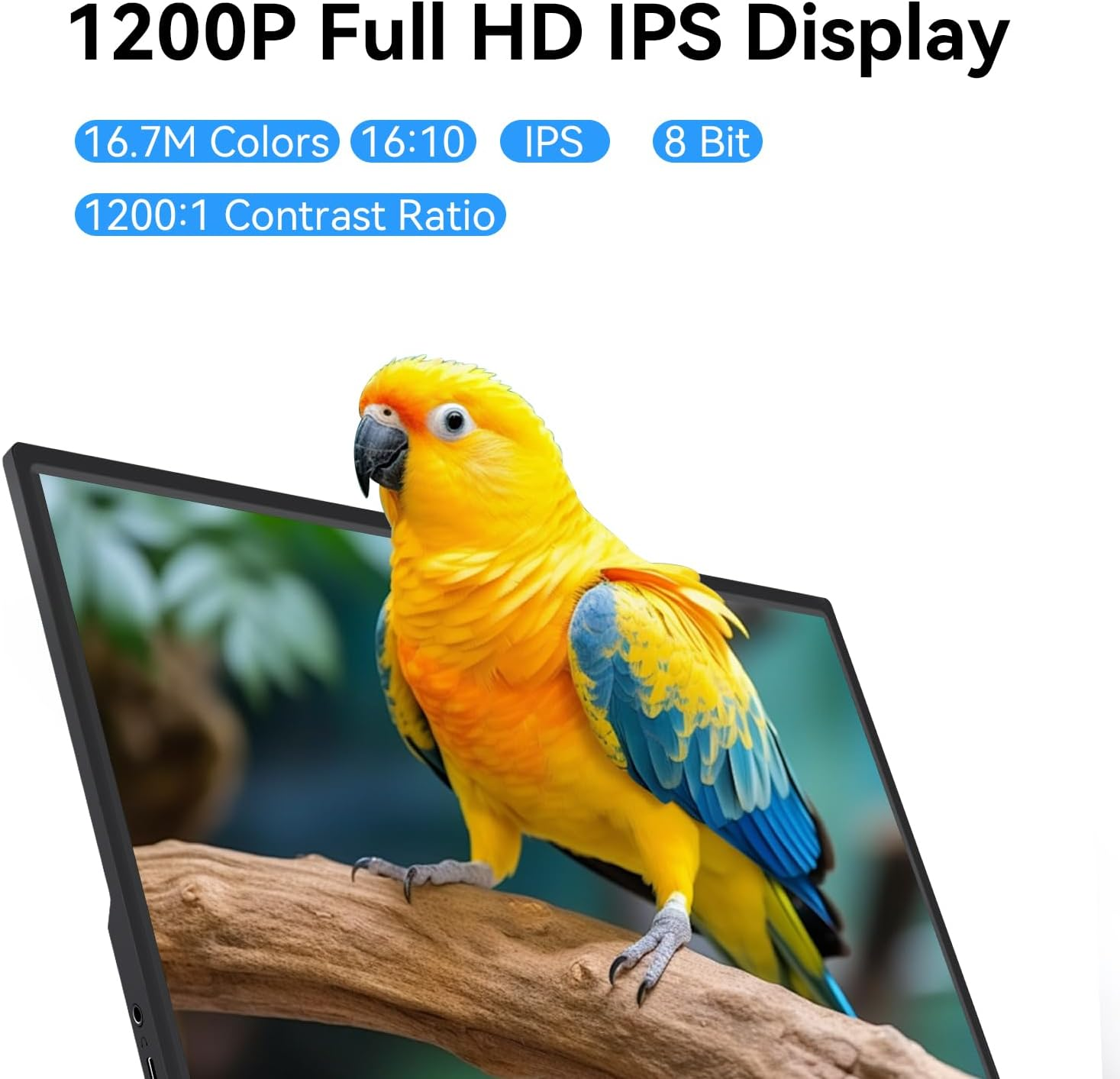 Showscren Portable Monitor Touchscreen Monitor 14 Inch HDR 1920X1200 400Cd/M&sup2; USB C/HDMI IPS Touch Monitor with Dual Speakers, External Monitor for Laptop/Pc/Mac/Xbox/Ps4/5 Switch, VESA image number 1