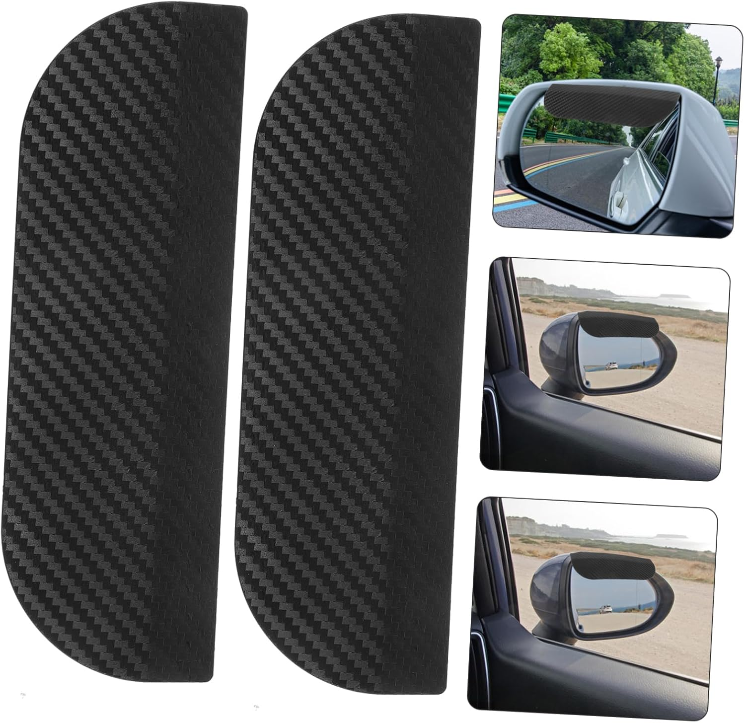 1Pair Car Rear View Mirror Rain Guards Side Mirror Visor Durable Rain Shield for Visibility Easy Installation Car Modification Accessory image number 3