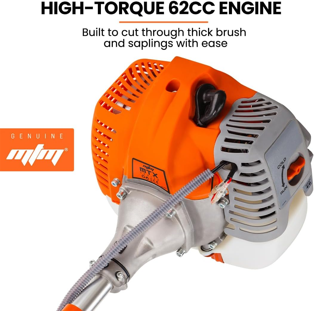 MTM 62Cc 7In1 Brush Cutter Garden Multi-Tool, Pole Hedge & Line Trimmer, Bullhorn Handle, 12"" Tree Trimming Pruning image number 6