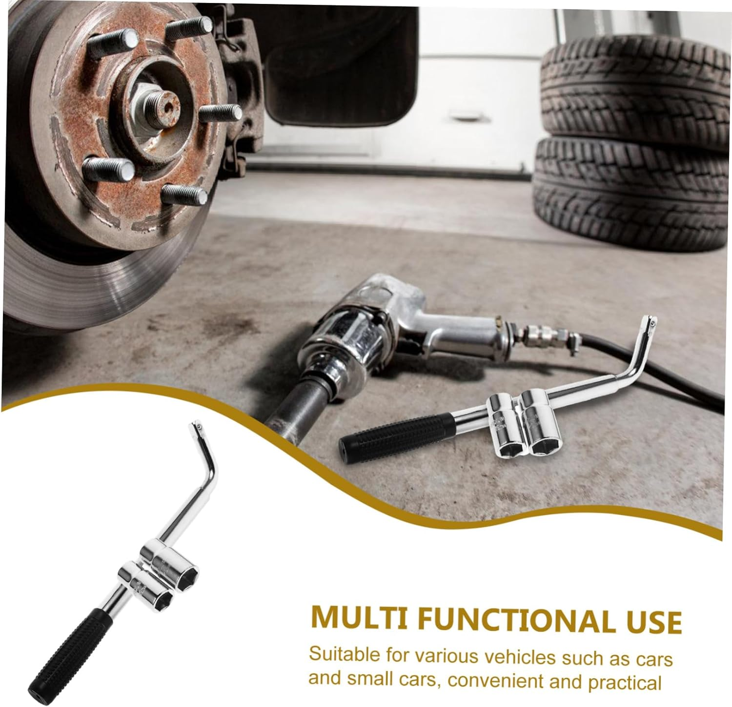 VINTORKY Accessories Set Hydraulic Handle Tire Wheel Lug Wrench Scissor Pole Automotive Repair Silver image number 6