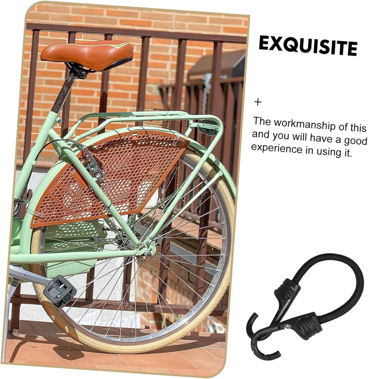 GLSTOY 12Pcs Elastic Luggage Strap Kit Bike Bungee Cord Hooks Car Trunk Bike Rack Straps Stretchable Tie down Ropes image number 6