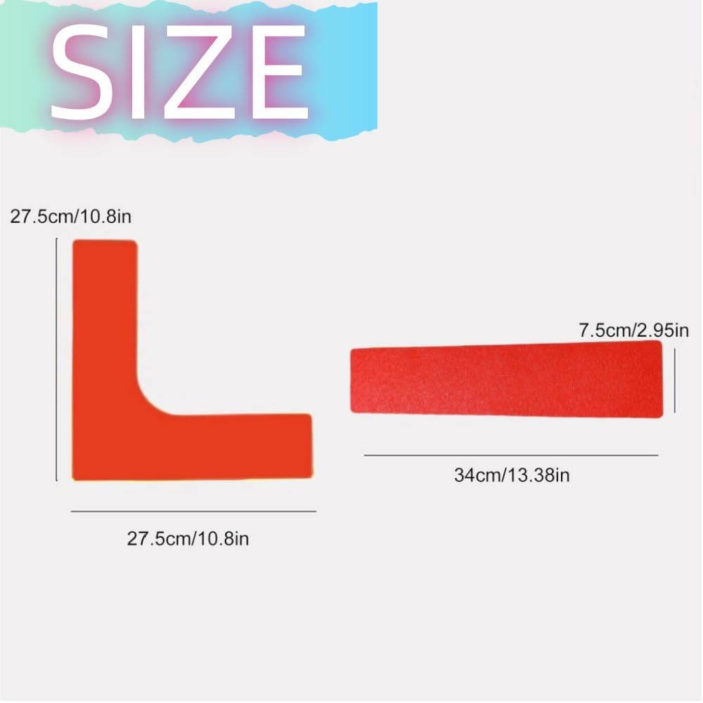 HIDOSNG Court Line Marker Kit | Court Throw down Markers,Anti-Slip Portable Tennis Sports Throw down Accessories for Driveway School Gym Park Outdoor Training Field Backyard（Red）