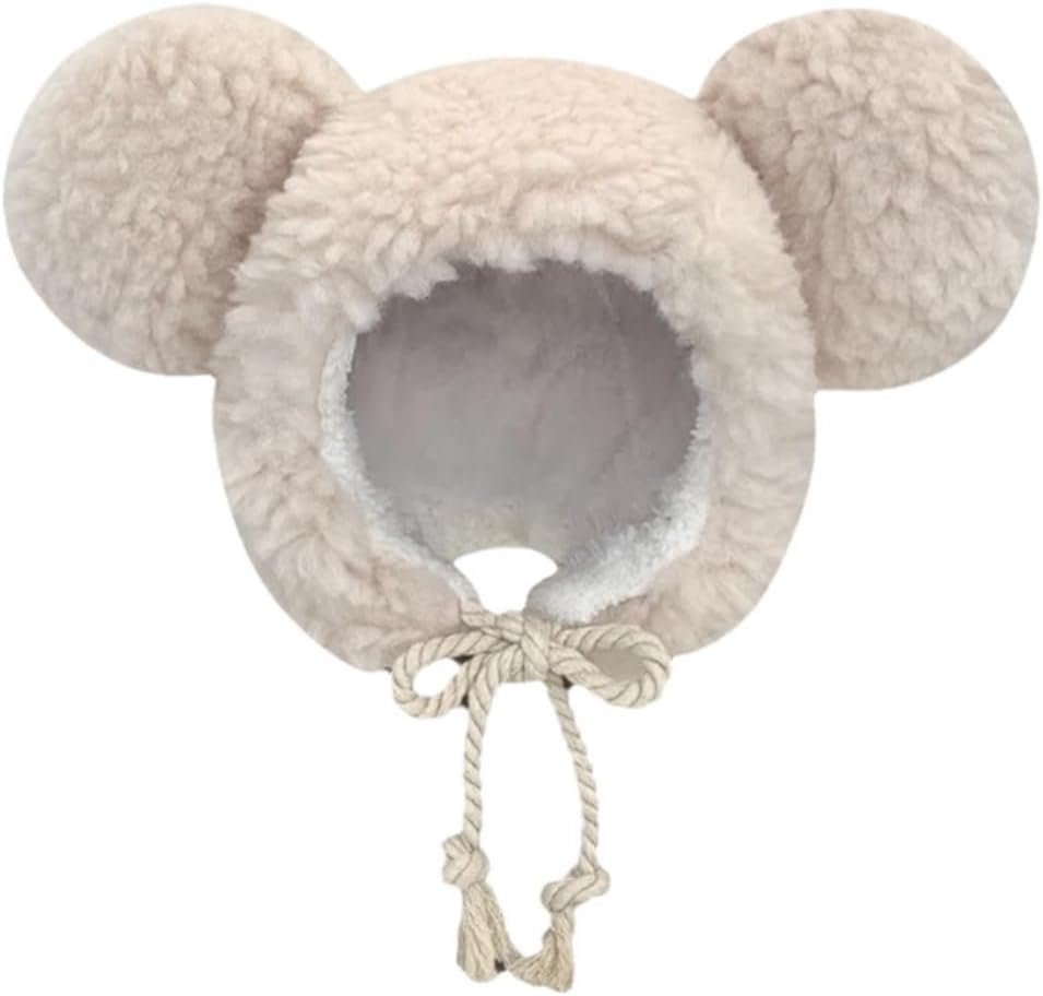 Women Earflap Hat Faux Fur Fuzzy Winter Cap Animal Cap with Ear Flaps Ushanka Cute Bear Plush Beanie for Girls Women Adult image number 6