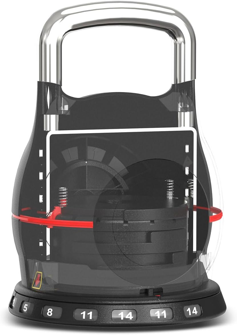 CORTEX 7-In-1 Revolock Quick Adjust 2Kg - 20Kg Kettlebell Revolutionary Fast Twist-Lock System for Easy Weight Adjustments Ergonomic Grip Handles Superior Locking Mechanism User Friendly Steel Weights image number 5