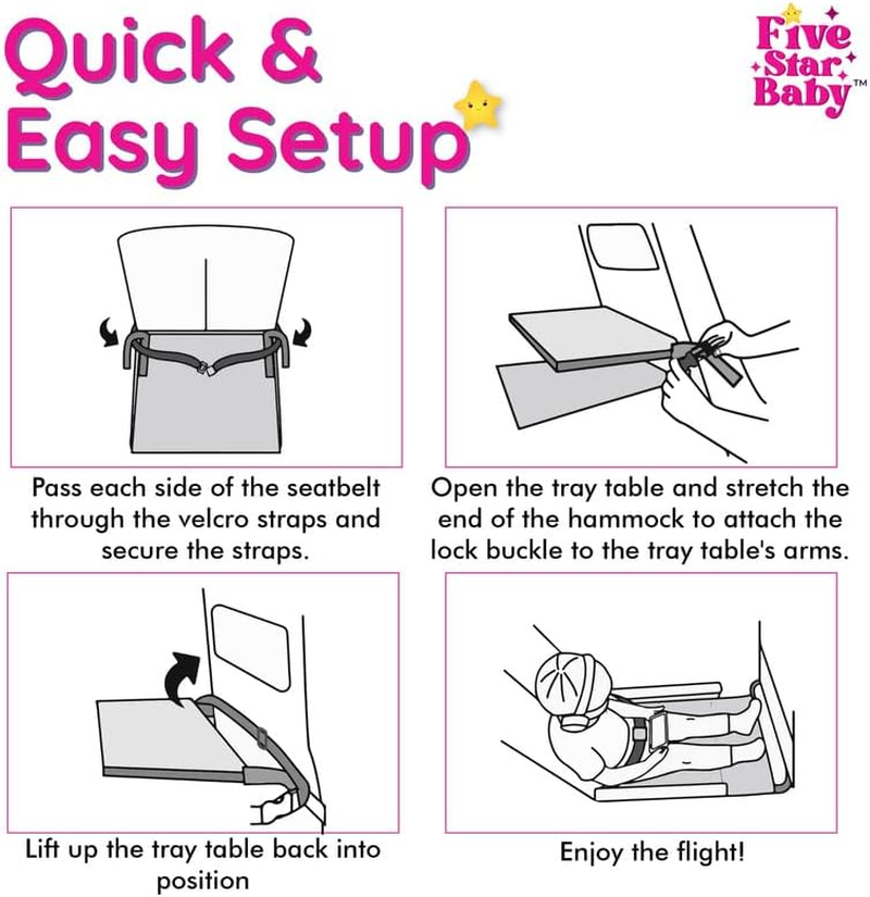 FIVESTARBABY Toddler Airplane Bed - Ultimate Travel Essential | Portable Airplane Seat Extender for Kids (12-36 Months) | Grey Velvet & Polyester