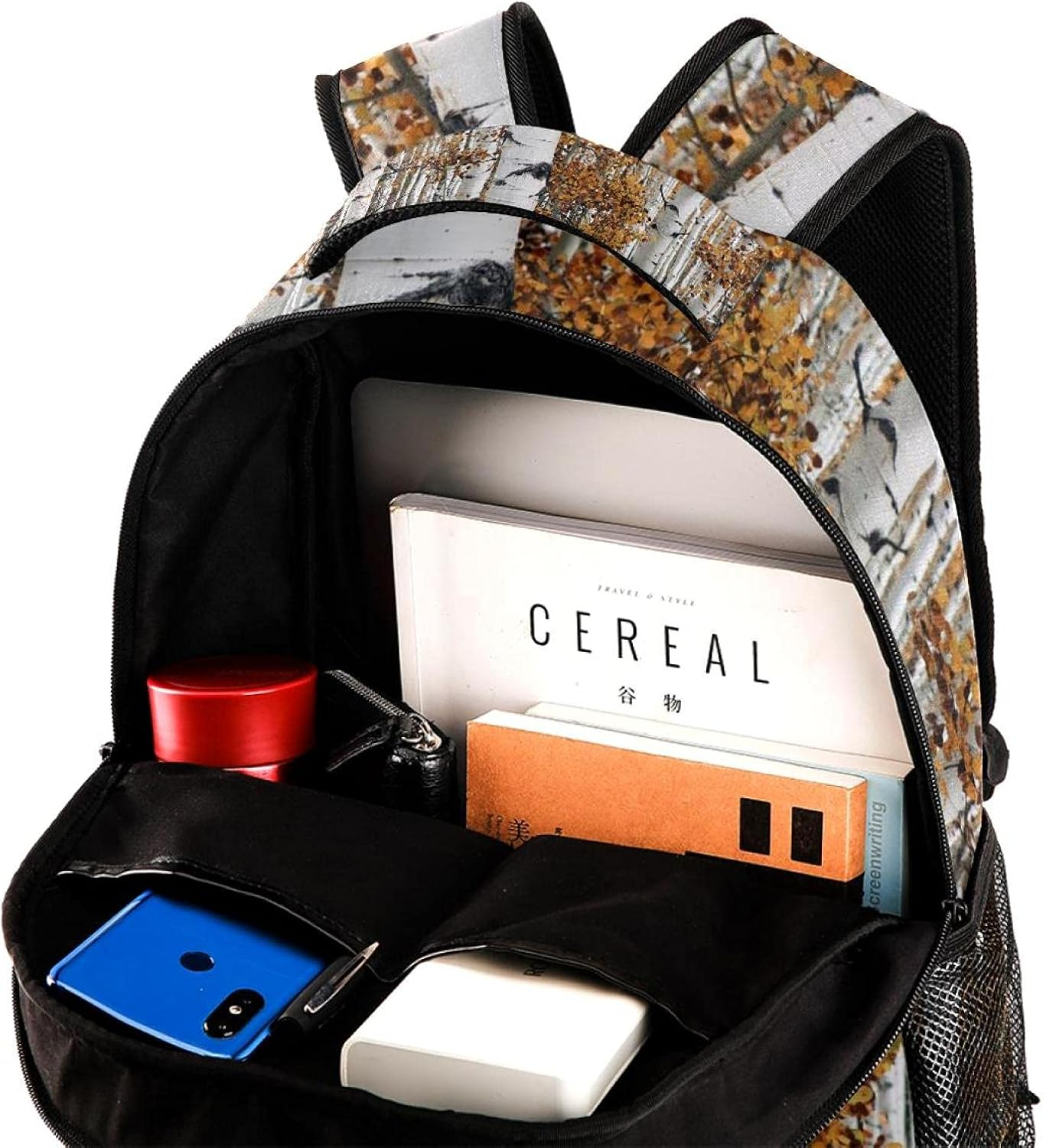 Aspen Tree Forest Nature Autumn Backpack Students Shoulder Bags Travel Bag College School Tote Backpacks image number 3