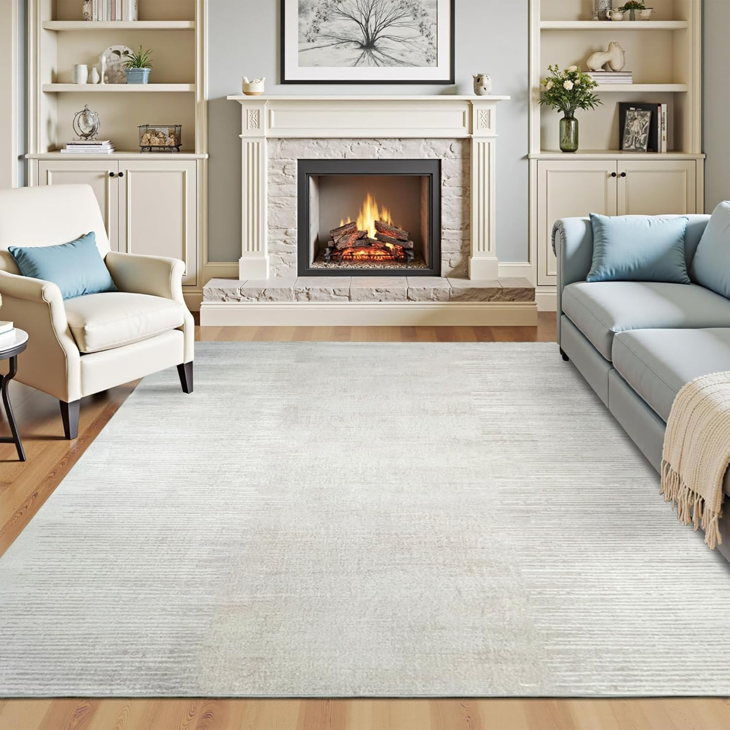 Rugs for Living Room, Bedroom Area Rugs, Geometric Stripe Carpet, Vintage Abstract Rug with Non Slip Backing, Indoor Floor Carpet for Dining Room Kitchen Home Office Decor (Color B, 160X230Cm)