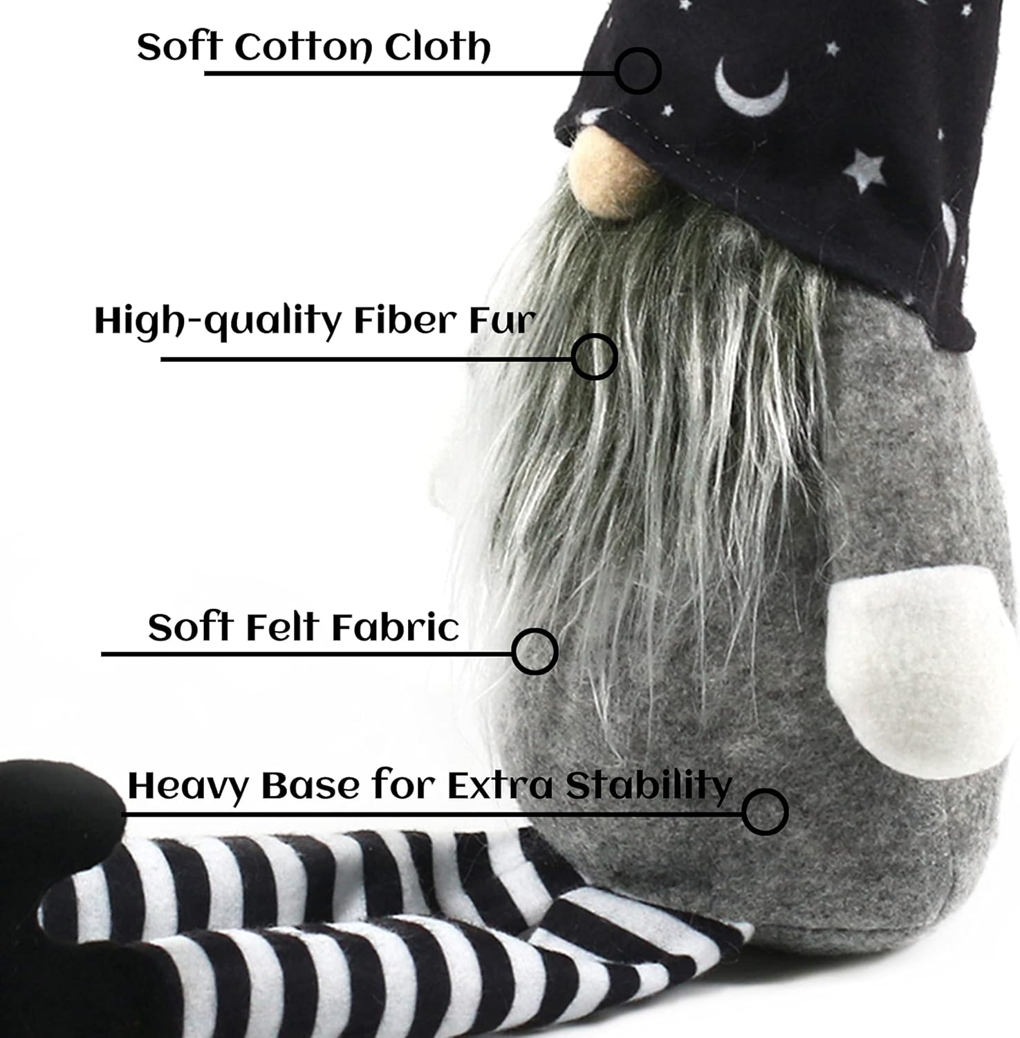 Ogrmar Halloween Gnome Seat Halloween Gnomes Plush Doll Handmade Beard Dwarf Toy Scandinavian Style Decor and Home Ornaments