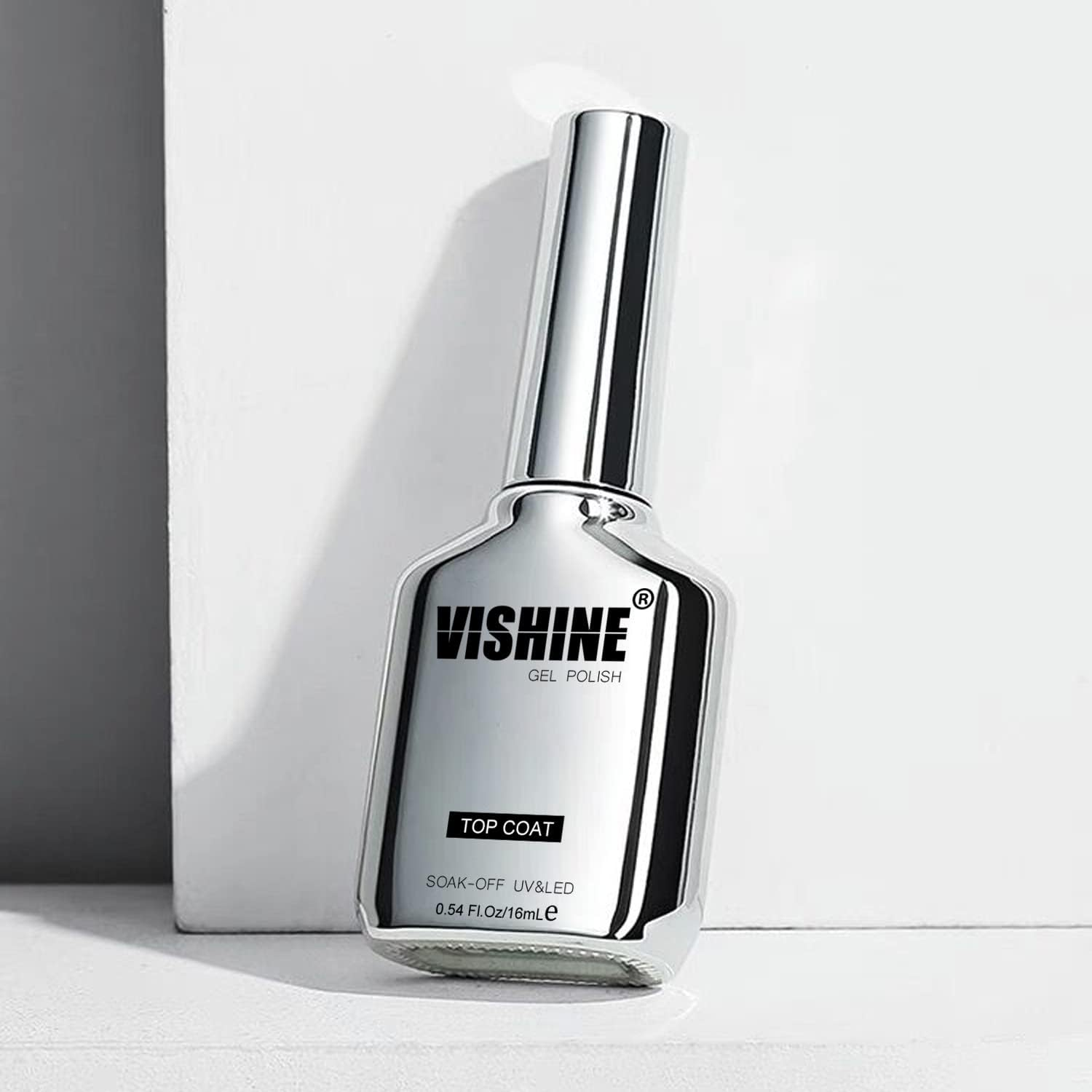 Vishine 16Ml Gel Polish Gel No Wipe Top Coat - Ultra Glossy Shine Finish and Long Lasting, Soak off Nail Lamp Gel, 0.54 Oz - 9D Cat Eye Gel -16Ml image number 7