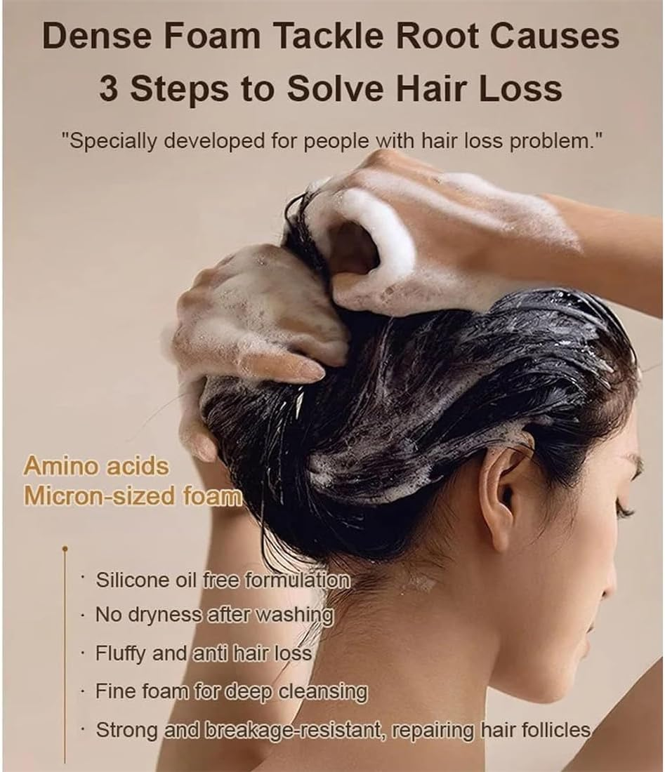 Polygonum Multiflorum Ginger Plant Extract Shampoo, 240Ml Polygonum Multiflorum Oil Control Anti-Dandruff Shampoo, Plant Extract Hair Growth Shampoo image number 6