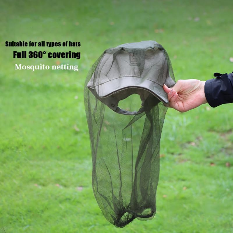 2 Pcs Mosquito Repellent Mesh Head Net, Lightweight Face Netting Mask for Bugs, Gnats, No-See-Ums - Outdoor Protection for Camping, Hiking, Fishing image number 6