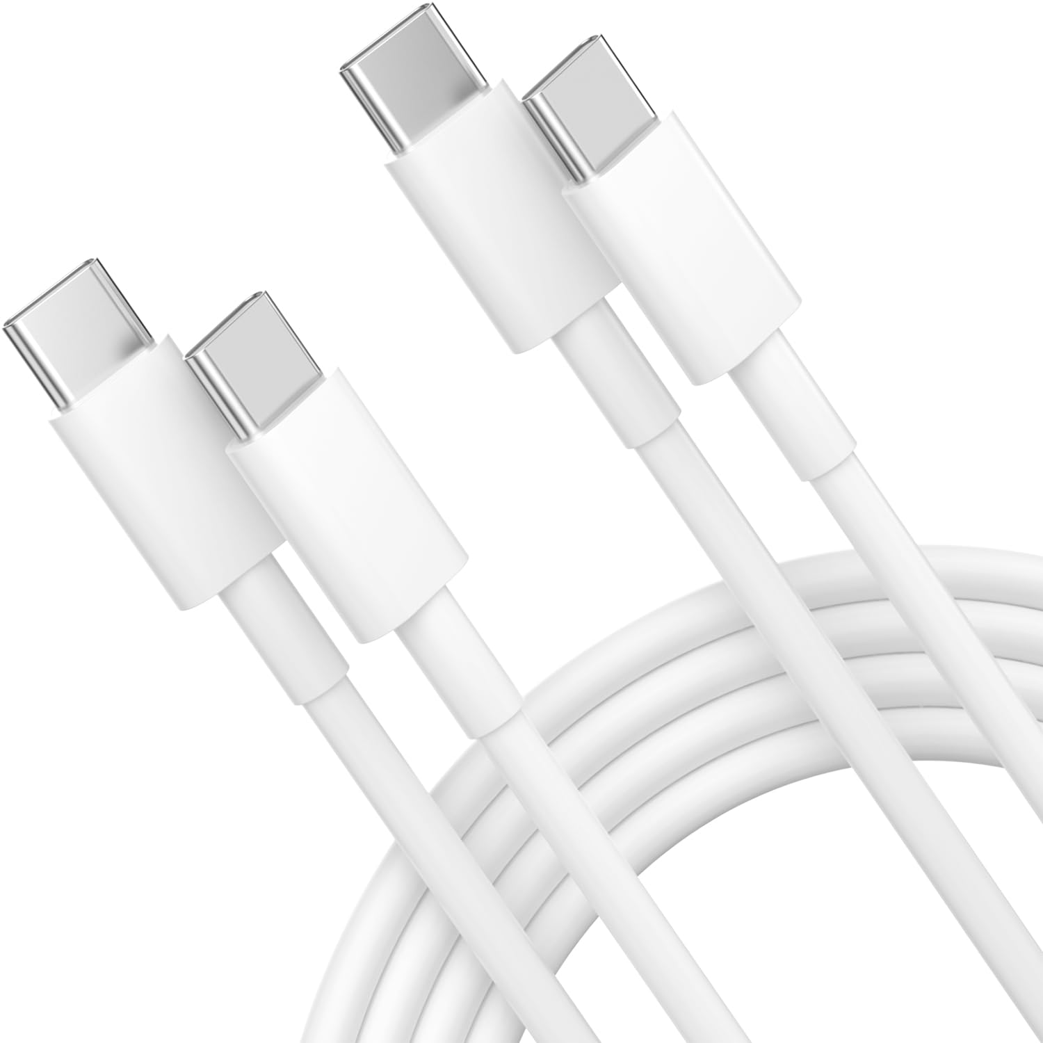 [2-Pack] USB C to USB C Cable 1M - 60W Fast Charging Cord for Iphone 15/16, Macbook, Ipad, Galaxy S25/S24/S23, Pixel, Chromebook, Dell, Switch