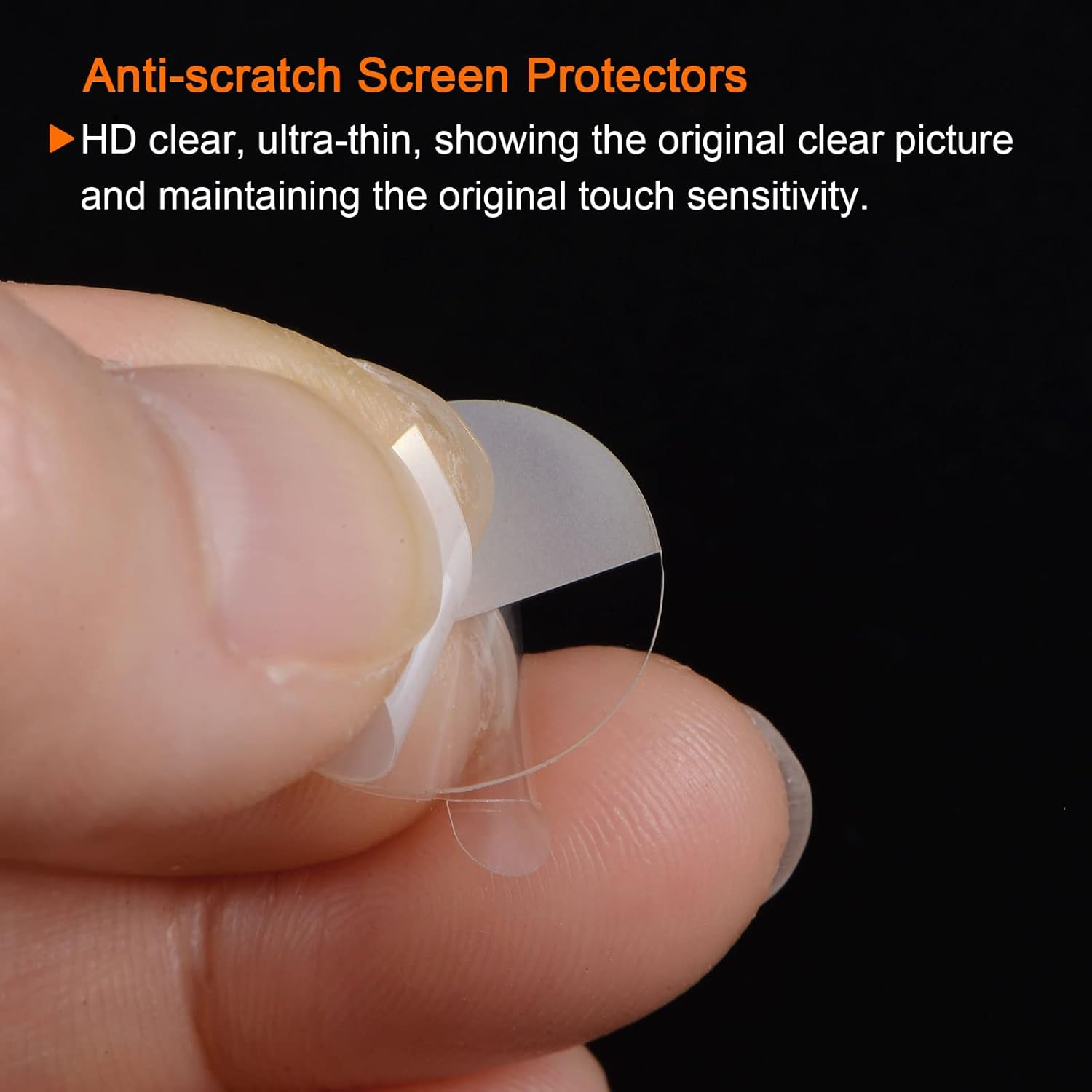 Uxcell 5Pcs Watch Glass Screen Protectors 20Mm Soft TPU Anti-Scratch HD Clear High Definition round Smartwatch Screen Protection Film (For Flat Screen) image number 4