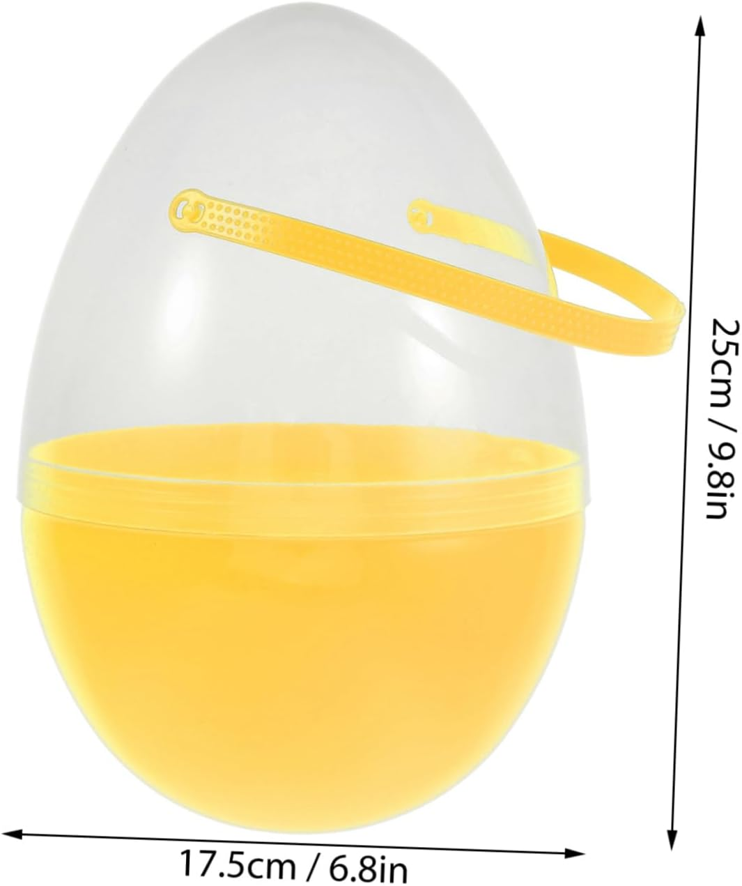 FELTECHELECTR Easter Eggs Transparent Eggs Bucket Eggs Giant Eggs Reliable Eggs Stand Eggs Basket Eggs Decorative Eggs Egg-Shaped Eggs Portable Eggs Blank Eggs Large Eggs Open Eggs Pp Yellow - Yellow image number 3