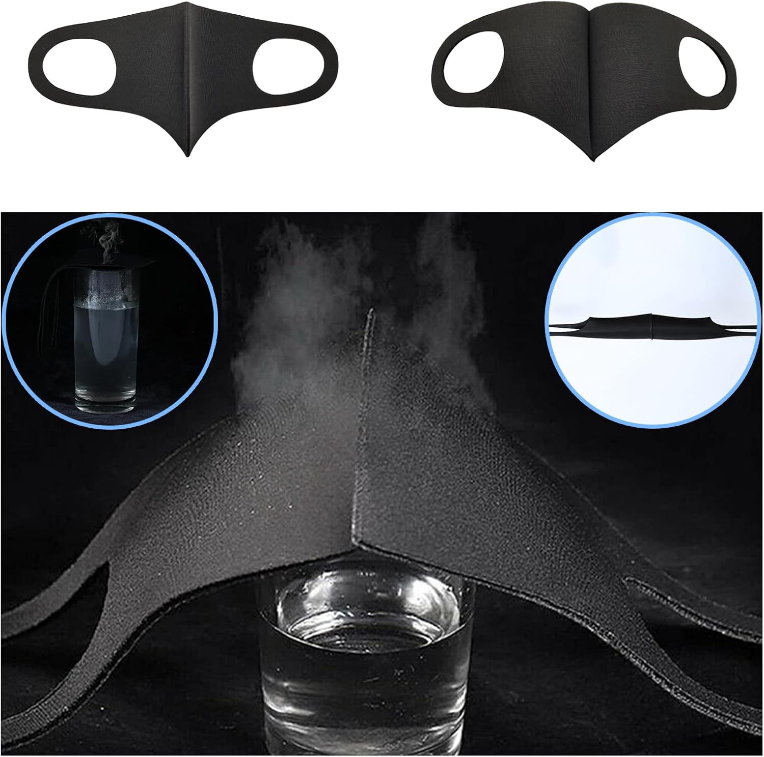 Jeyzuroa 3-Pack Washable Reusable Face Masks for Men & Women - Breathable Fabric Mask image number 2