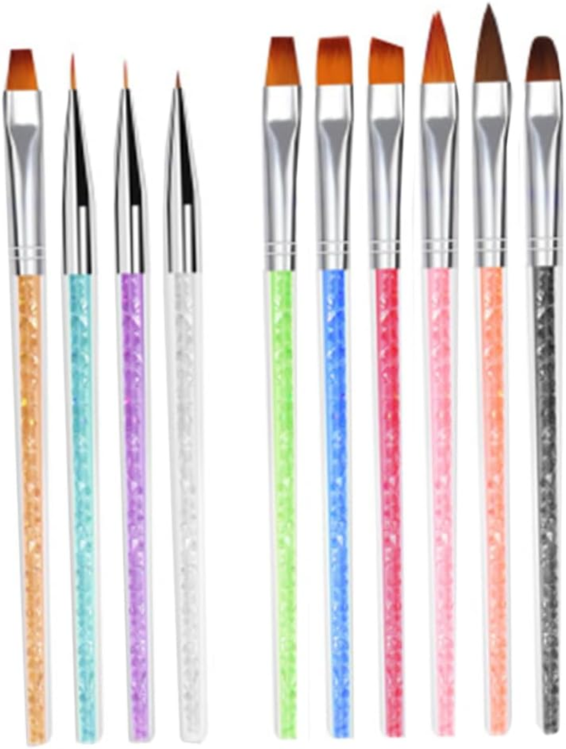 Minkissy 10Pcs Nail Art Pens Precision Nail Line Drawing and Painting Brush for Home and Salon Use Fine Detail Manicure Accessories image number 5