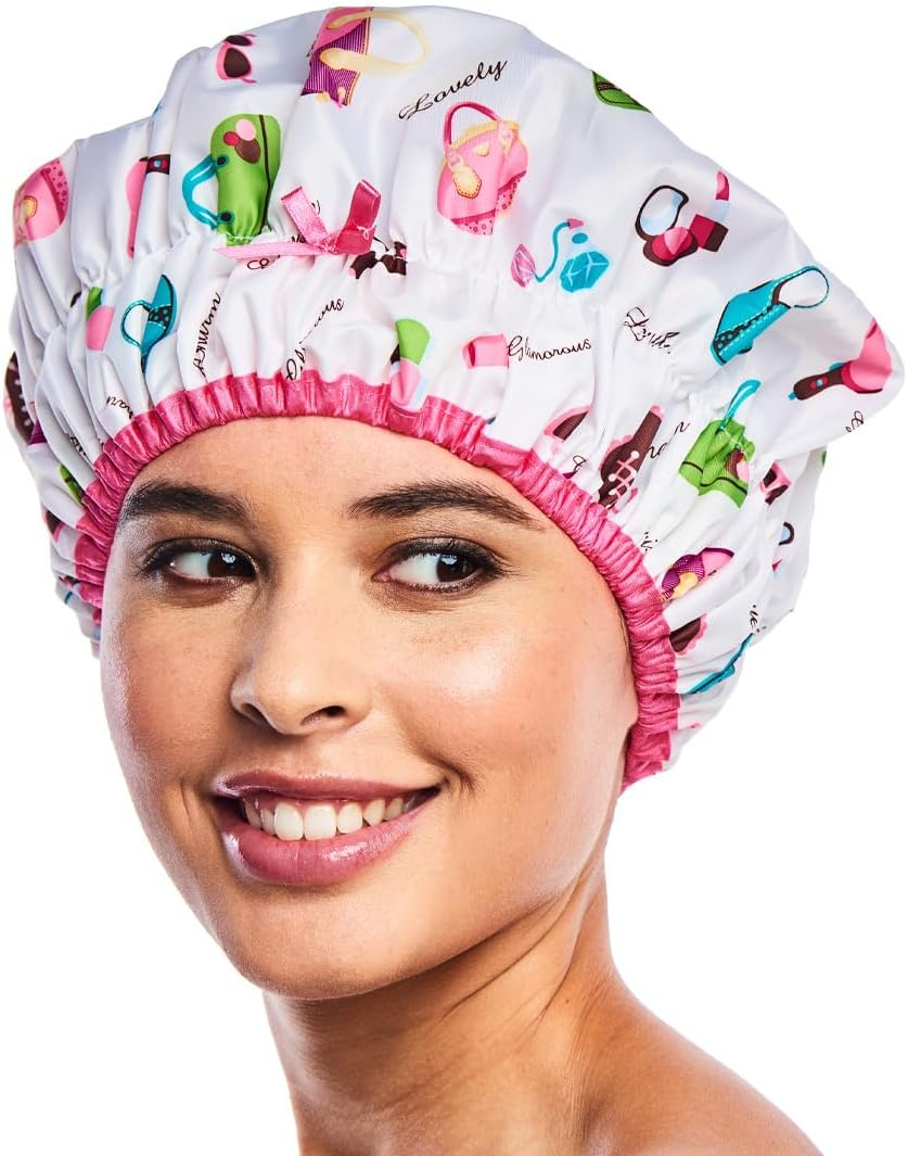 Betty Dain Fashionista Collection Mold Resistant Lined Shower Cap, Diva