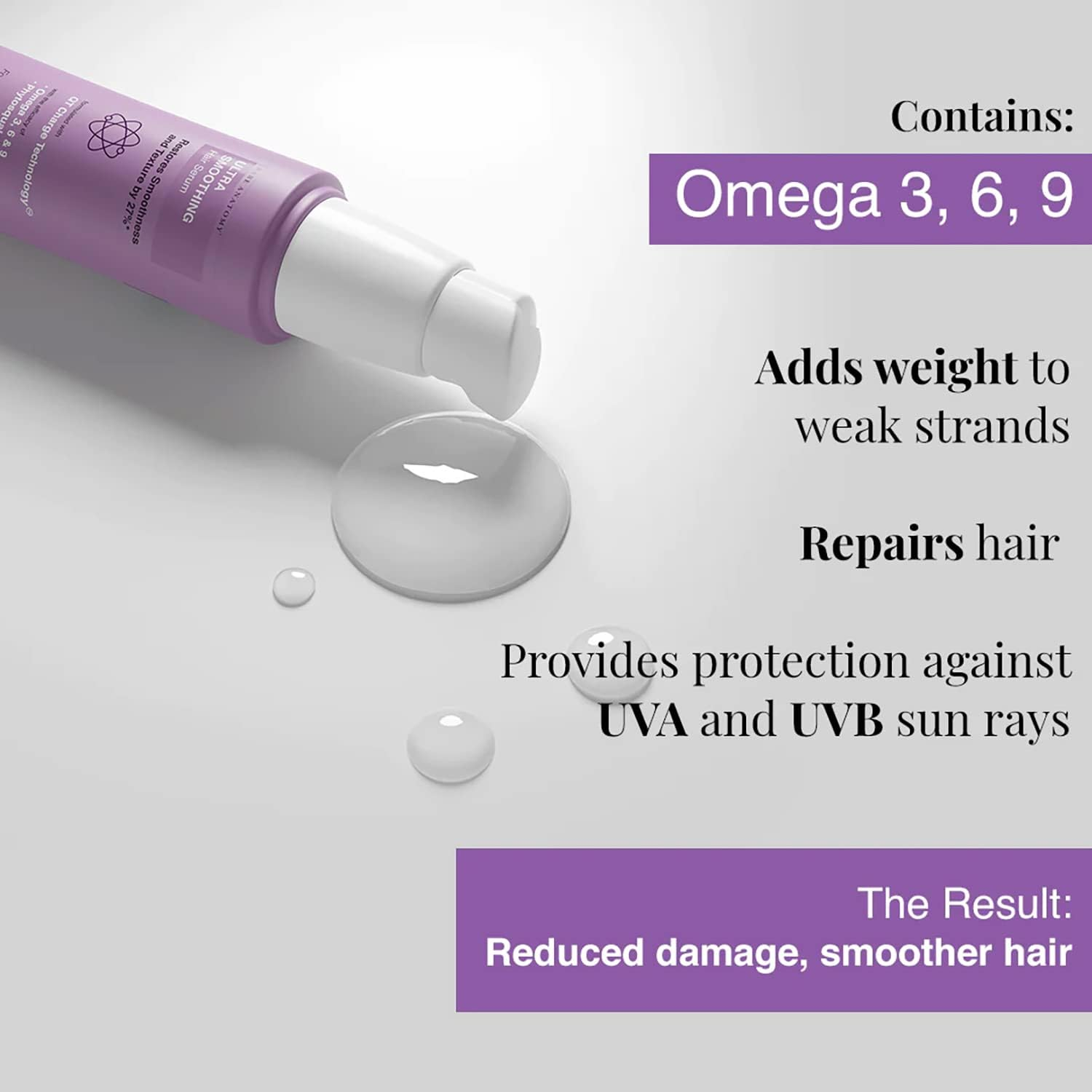 Bare Anatomy Expert Ultra Smoothing Hair Serum | Smoothens, Repairs and Strengthens Hair | for Damaged, Dull Hair | 45 Ml image number 3