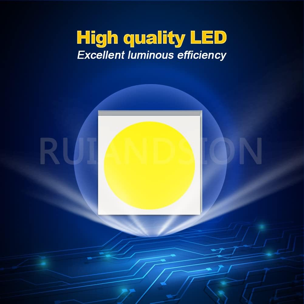 Ruiandsion BA9S LED Bulb BA9 1895 1891 53 57 White 12V LED Bulb 3030 2SMD Chipsets LED Replacement Bulbs for Car Interior Dome Map License Plate Glove Box Lights (Pack of 4) image number 1