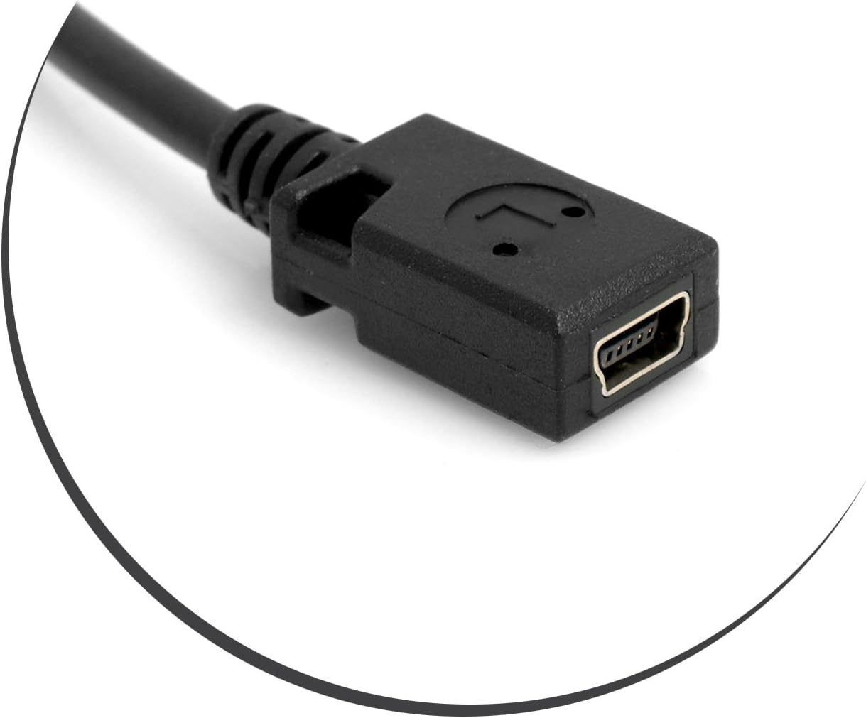 System-S 90 &deg; Left Angled Mini USB Male to Mini USB Female Data Cable Charging Cable 27 Cm image number 3