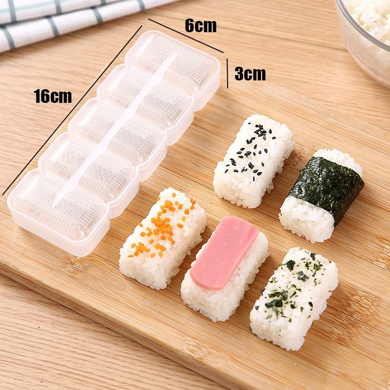Onigiri Molds 4 Pcs, Rice Mold Sushi Musubi Maker Kit, DIY Rice Ball Mold, Suitable for Making Lunch Bento and Family Picnic Bento