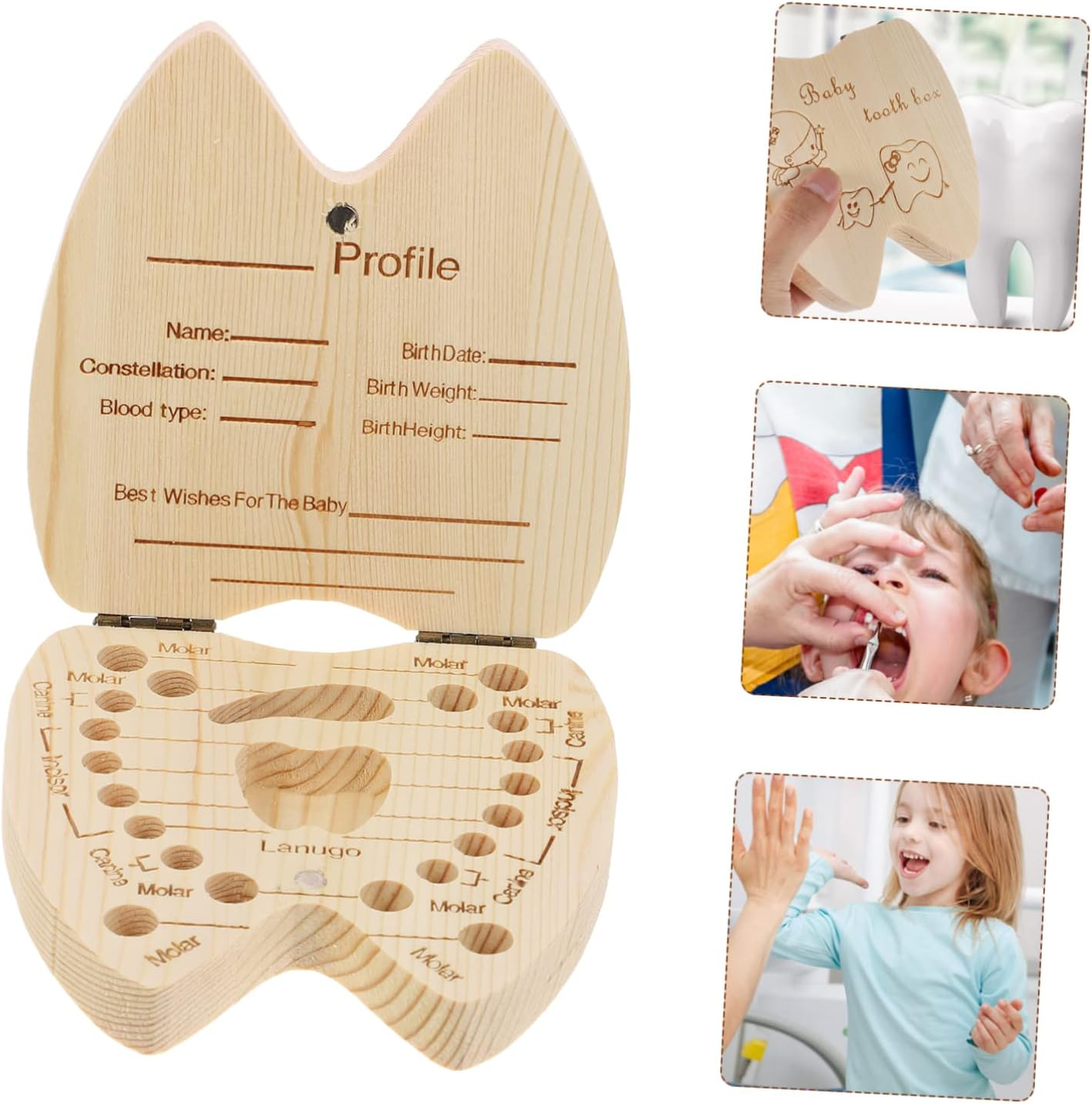 Teeth Storage Box Keepsake Box for Lost Teeth for Boys and Girls Holder for Girls and Toddlers image number 2