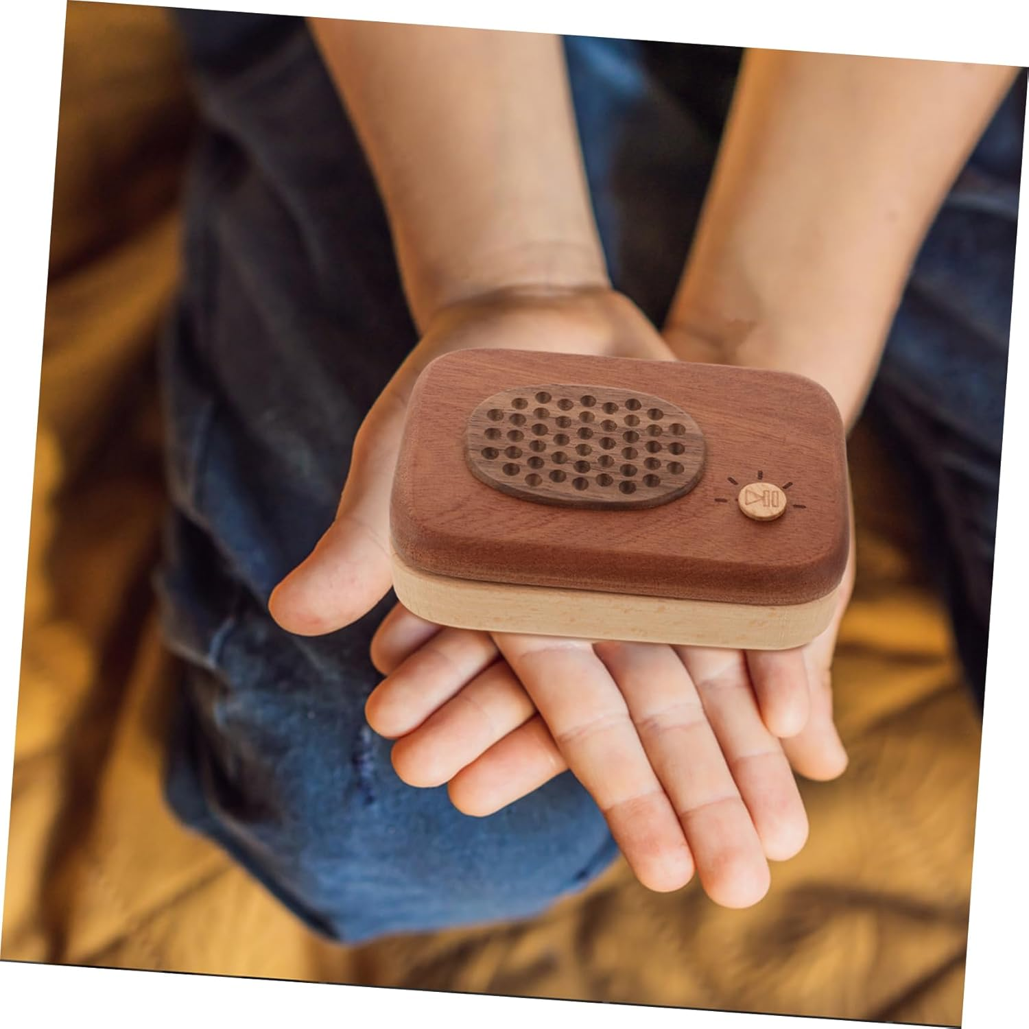 Tooth Box Deciduous Storage Teeth Boys Newborn Boxes Memory Preservation Personalize UV Oral Keepsake Organizer Tooth Holder Tooth Container Wooden Light Brown