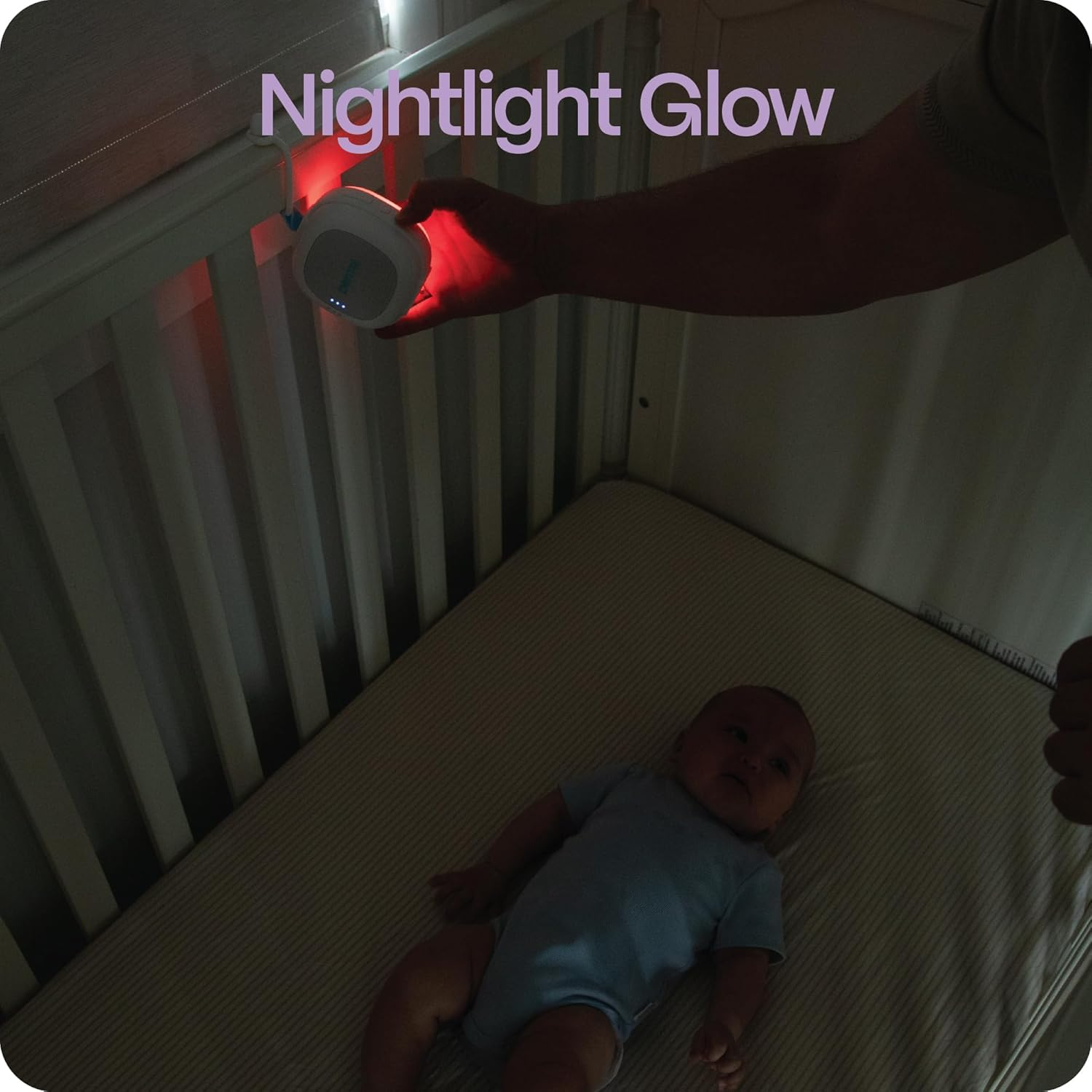 Perma Portable Sound Machine & Night Light, Multiple Soothing Sounds, Adjustable Volume, Rechargeable, Pram/Car Seat/Crib Attachment, Sound-Sensor Auto Restart, 30/60/90 Min Timer, Soft Nightlight for Feeds image number 3