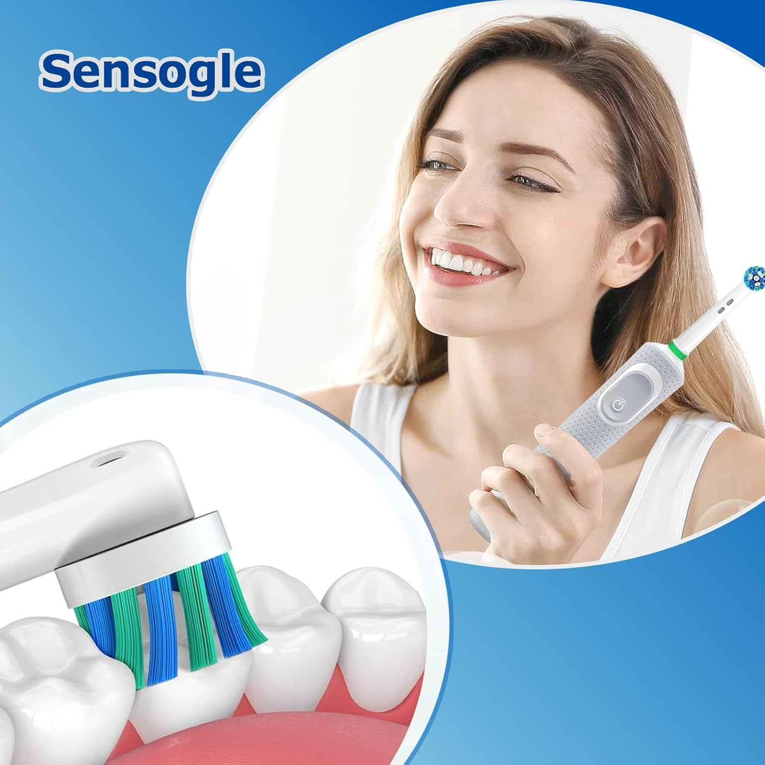 Cross Toothbrush Heads Compatible with Oral B Pro Toothbrush, Vitality Plus, Pro 700 100 300 2000, Replacement Brush Heads Cross Bristles for Teeth Clean image number 4