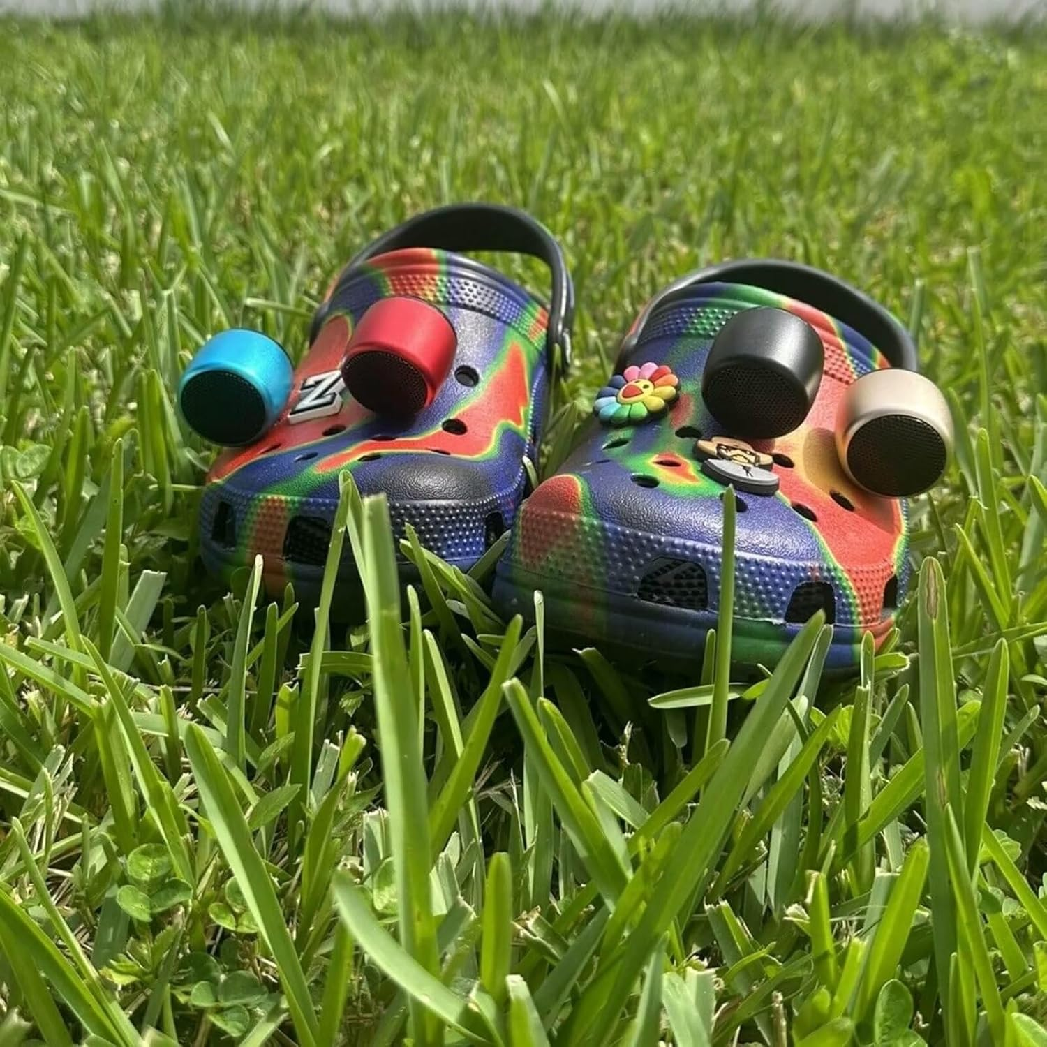 UUEENN Clog Speaker, Mini Speaker for Clog, Halloween Mini Speaker, Bluetooth Clog Charm, Red image number 1