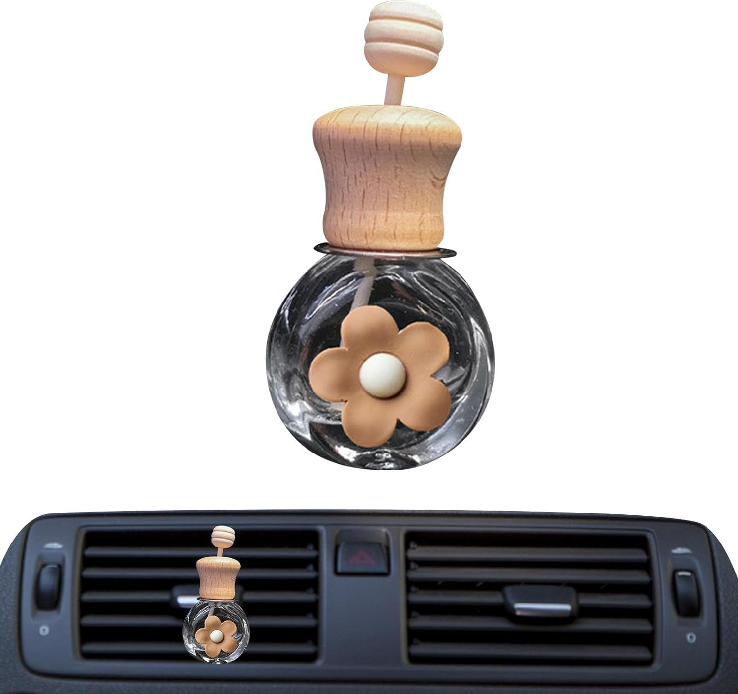 Car Diffuser Empty Bottle - Empty Essential Oil Diffuser Bottle with Cartoon Pattern,Refillable Aromatherapy Vials Clip Diffuser Vent Outlet Ornament Decoration Qincu-Au image number 5