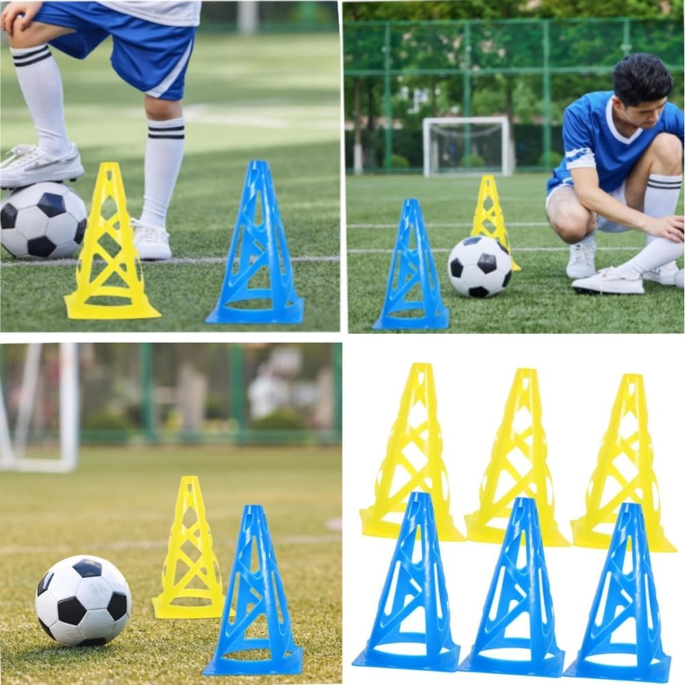 Goxfaca Training Cones Soccer Training Equipment Practice Cones Soccer Training Tool Soccer Party Favors Er Skating Markers Skates Small Cones Windproof Skating Marker Cone Pp image number 1