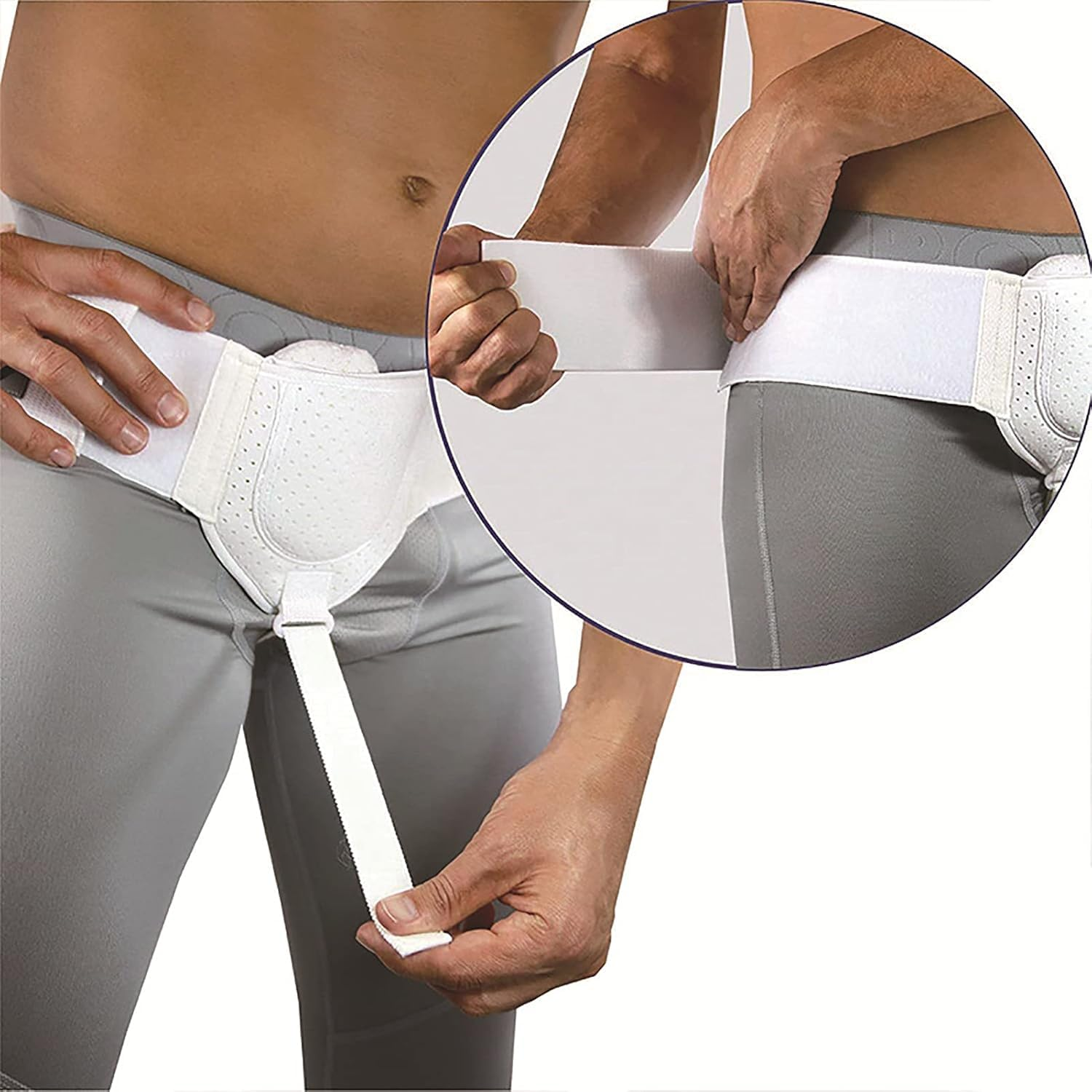 Hernia Belt for Men & Women - for Inguinal Hernia, Comfortable Adjustable Waist Strap Guard image number 2