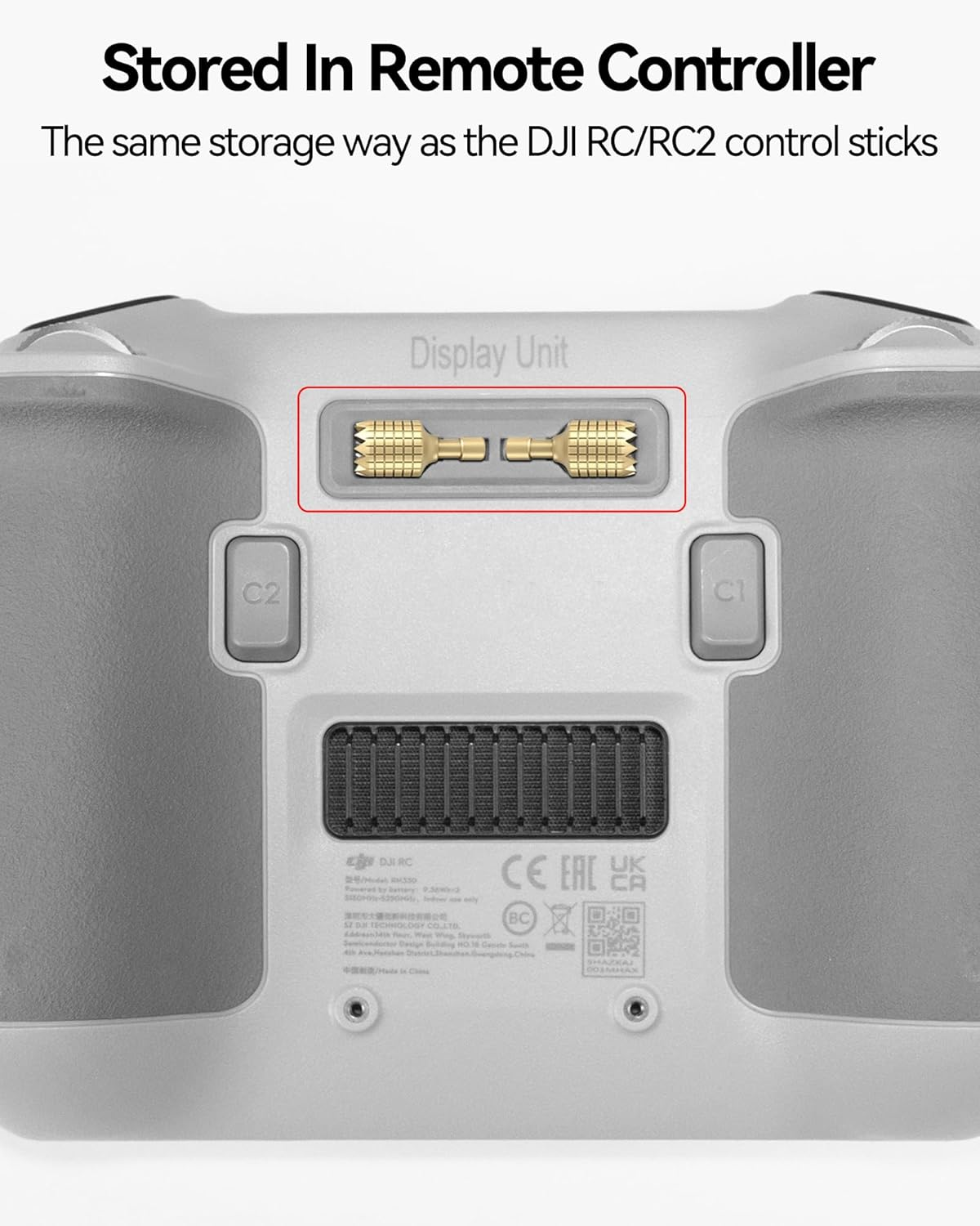 LKTOP 2 Pairs Mini 3/Mini 3 Pro/Mini 4 Pro/Air 3/Air 2S/Mavic 3/Mavic 3 Pro/Mavic 3 Classic Remote Controller Sticks for DJI / Joystick Rocker Replacement Accessories (Gold) image number 4