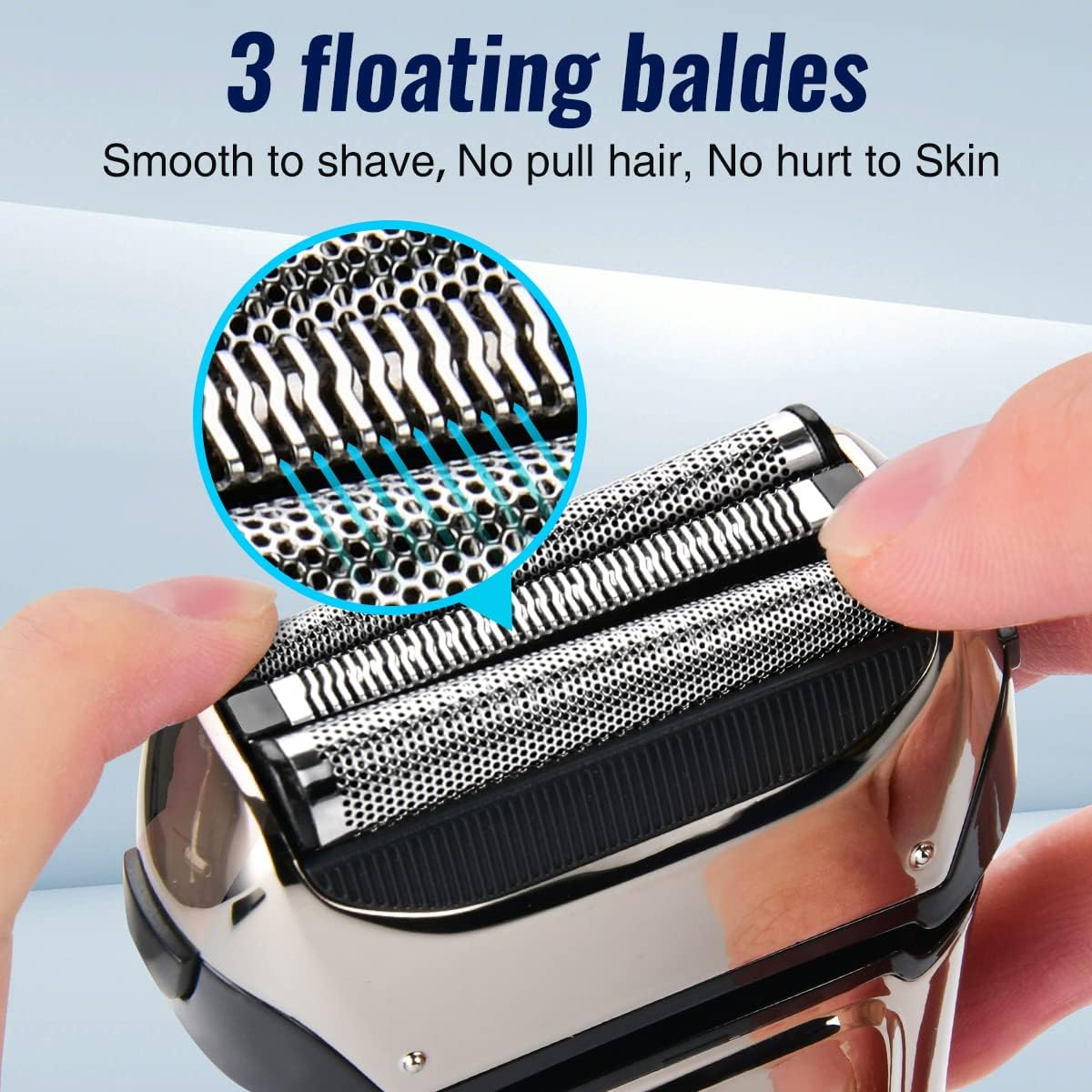 Electric Razor for Men Foil Electric Shavers for Men Face Electric Razors for Shaving Face Men&rsquo;S Electric Shavers Cordless Rechargeable Beard Shaver Waterproof LED Display Wet Dry Use by PRITECH image number 1