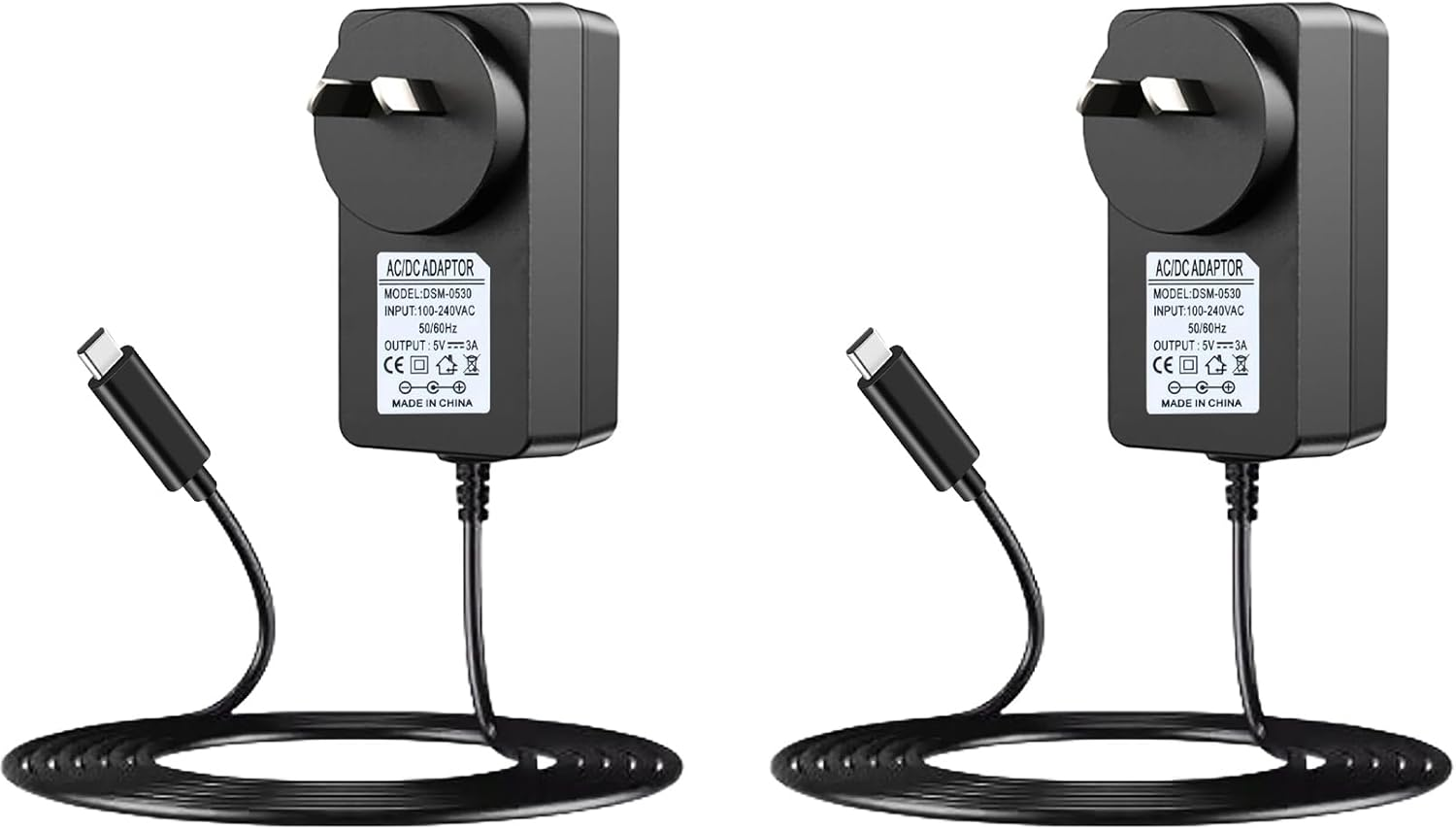 Tunghey 5V 3A USB C/Type-C Power Supply Adapter, 5 Volt 3000Ma Power Cord Adapter for Rasp-Berry Pi 4 Model B 1GB/2GB/4GB and More 5V 15W Office or Home Devices (1Pack)