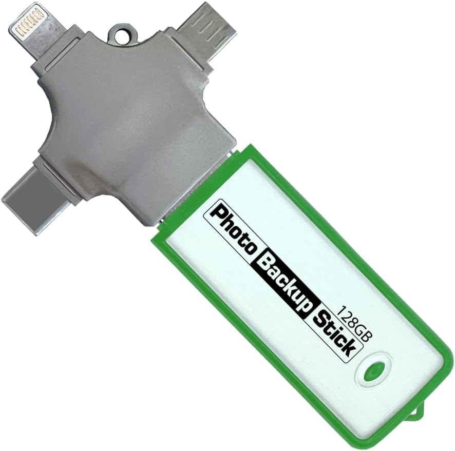 Photo Backup Stick Omega - Universal Picture & Video Back up for Phones, Tablets, Computers, and More (128GB) image number 4