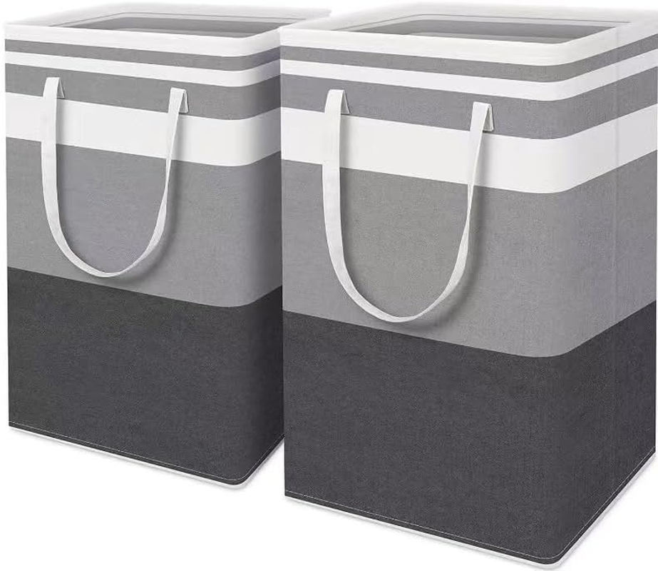 Sunblue : 75L Large Collapsible Laundry Hamper - Convenient Handles, Water-Resistant Design - Versatile Storage Solution for Clothes, Toys, and More 【2 PACK】 image number 1