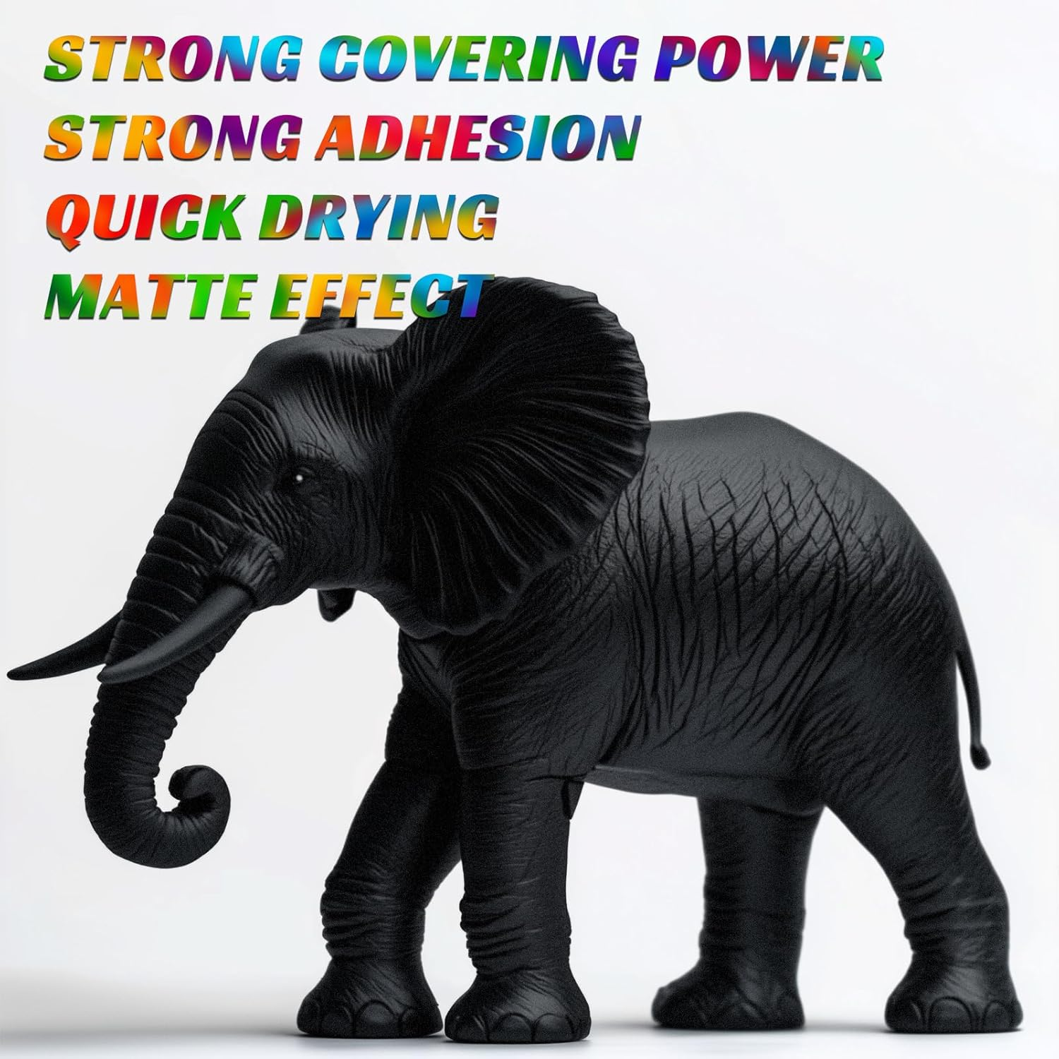 HOMY ARTY Black Airbrush Primer - Acrylic Primer for Airbrush, 8.45 Fl.Oz. Quick-Drying Matte Finish Paint, for Acrylic Paint with Excellent Adhesion to Plastic Models, Metal, Canvas