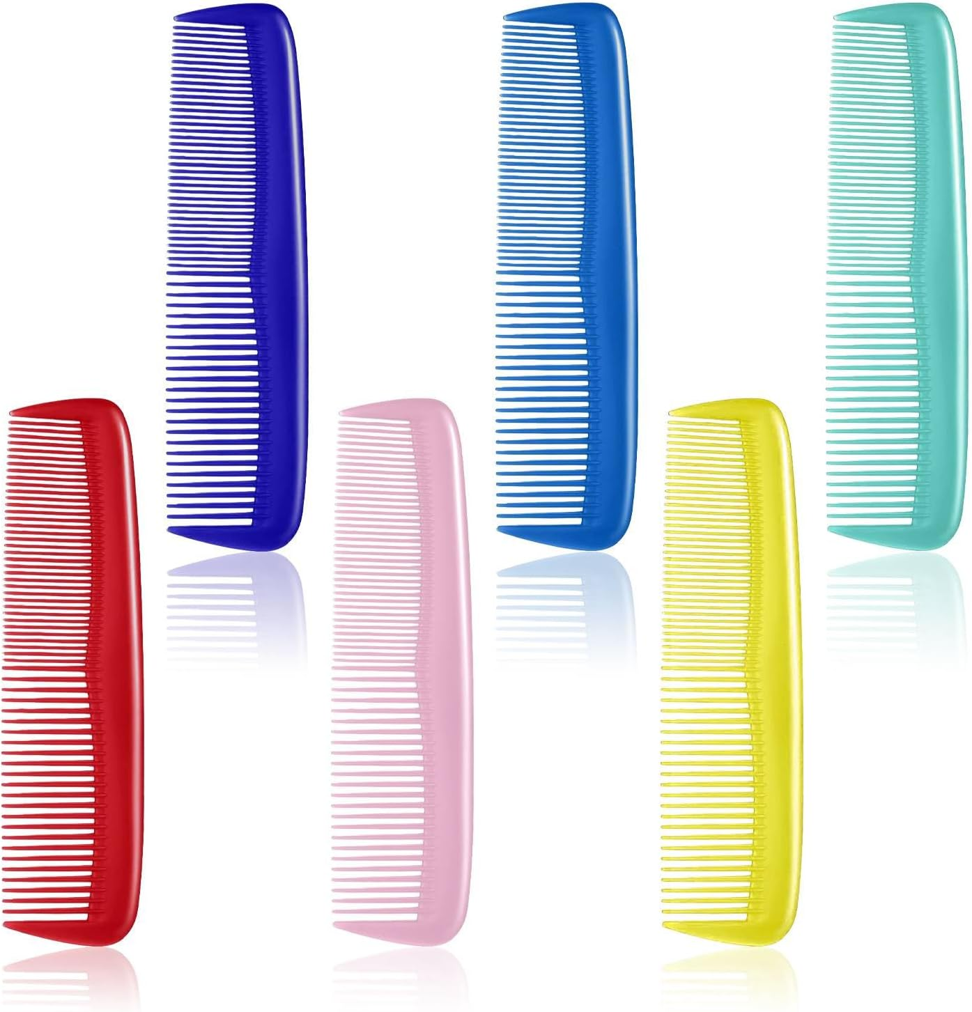 Funalix Pack of 12 Hair Combs, Pocket Combs with Fine Teeth, Small Styling Combs with Anti-Static Anti-Tangle, Hair Cutting Combs, Daily Hair Care Tool for Women/Men (6 Colours) image number 4